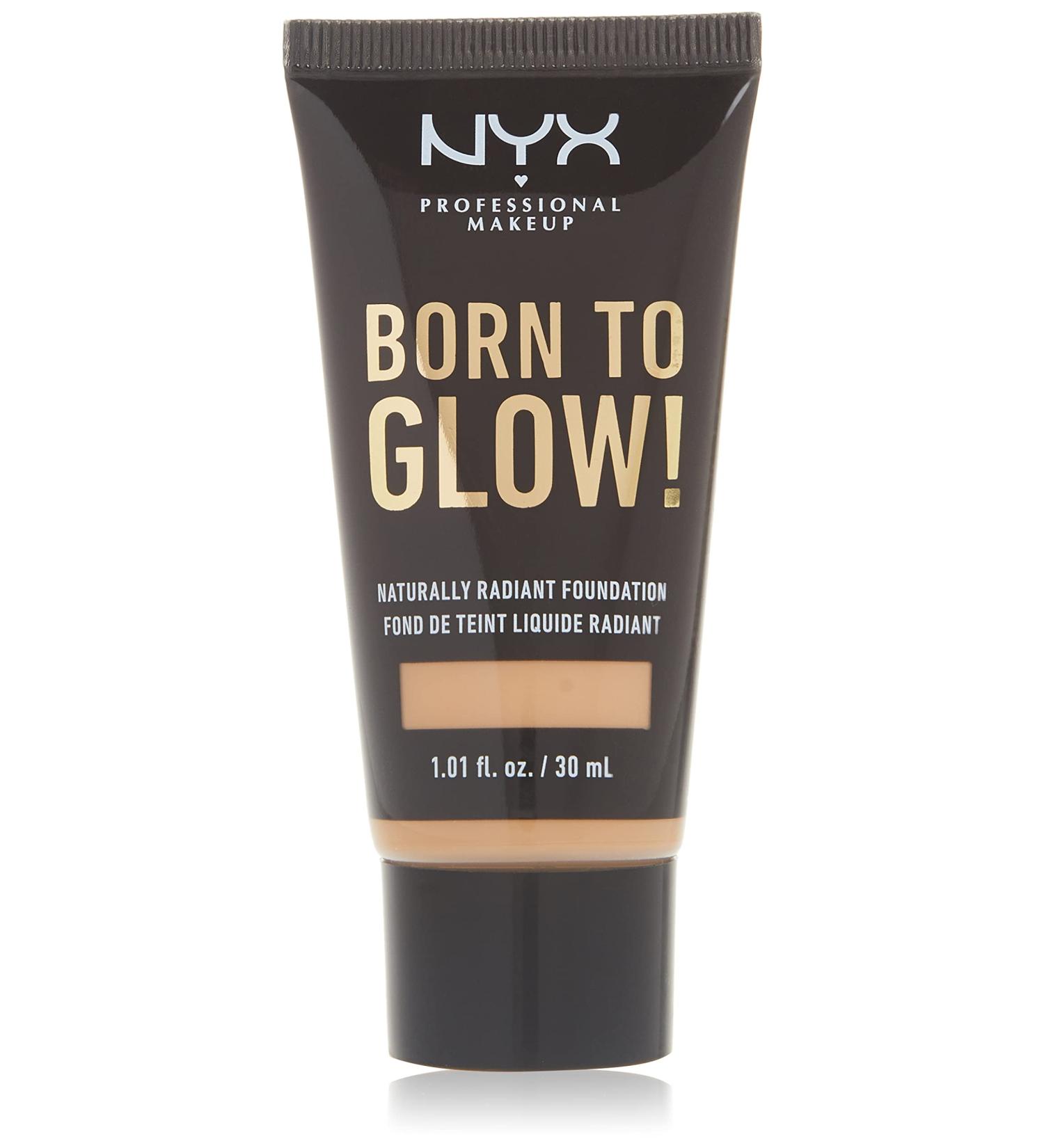 NYX Professional Makeup Born to Glow Radiant Foundation Iridescent Finish Buildable Medium Coverage Vegan Formula Shade: Medium Olive 09 Medium Olive 30 ml (Pack of 1) - Buy Online on GoSupps.com