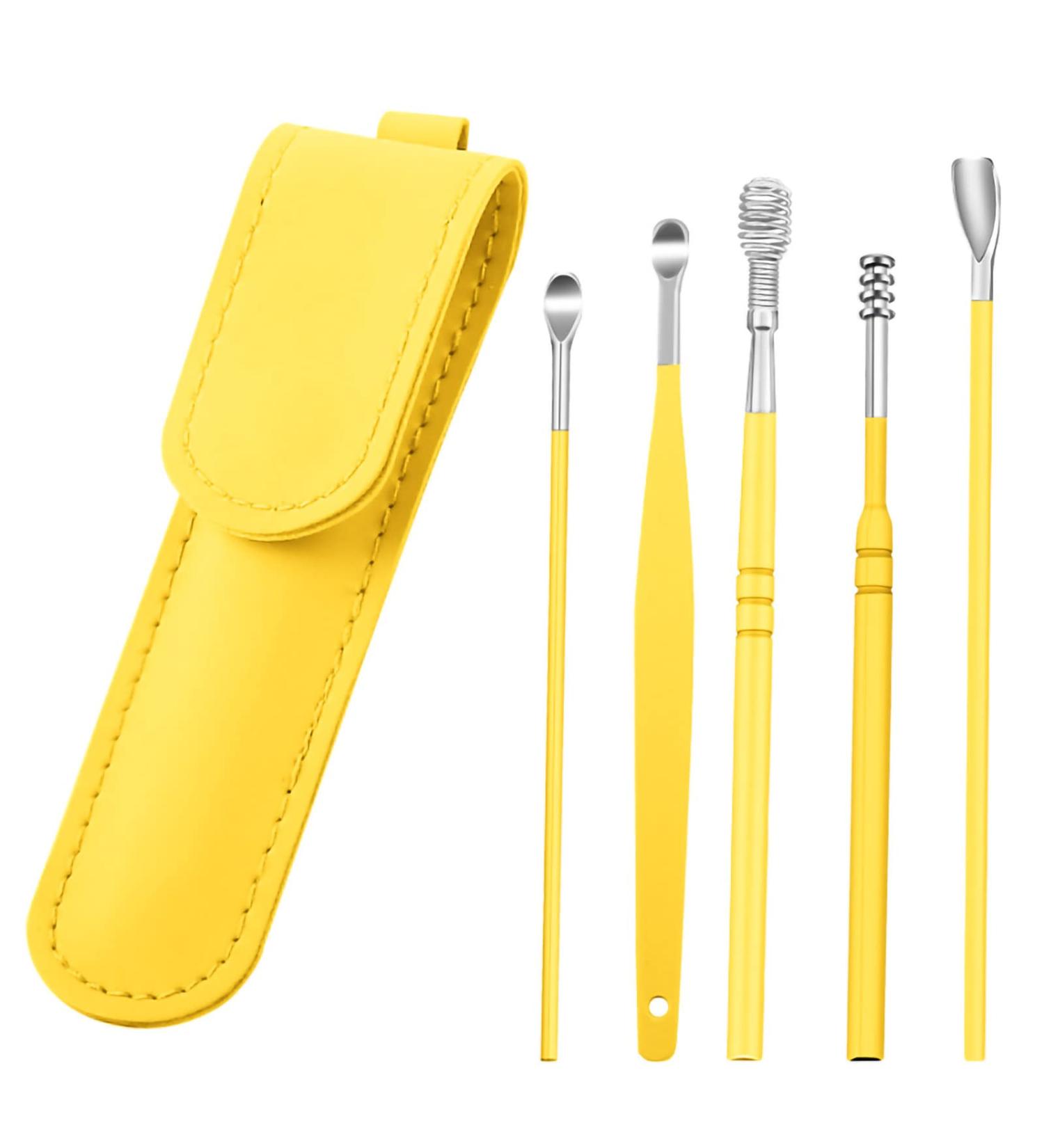VEFSU 6-Piece Stainless Steel Ear Canal Cleaning Set - Spiral Design Ear Wax Removal Tools - Buy Online on GoSupps.com