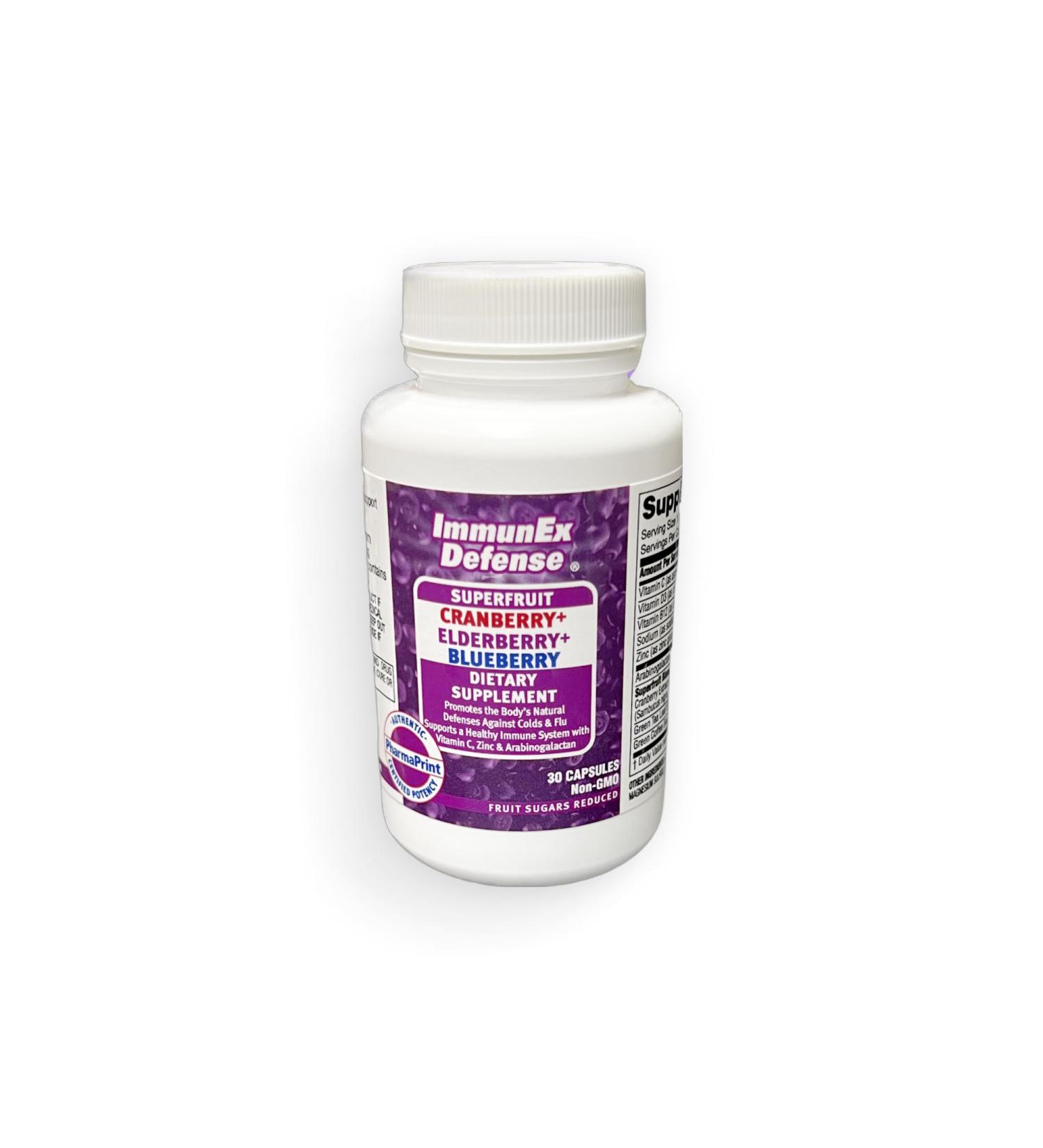PharmaPrint ImmunEx Defense - 30ct (75:1 Elderberry Extract) Dietary Supplement
