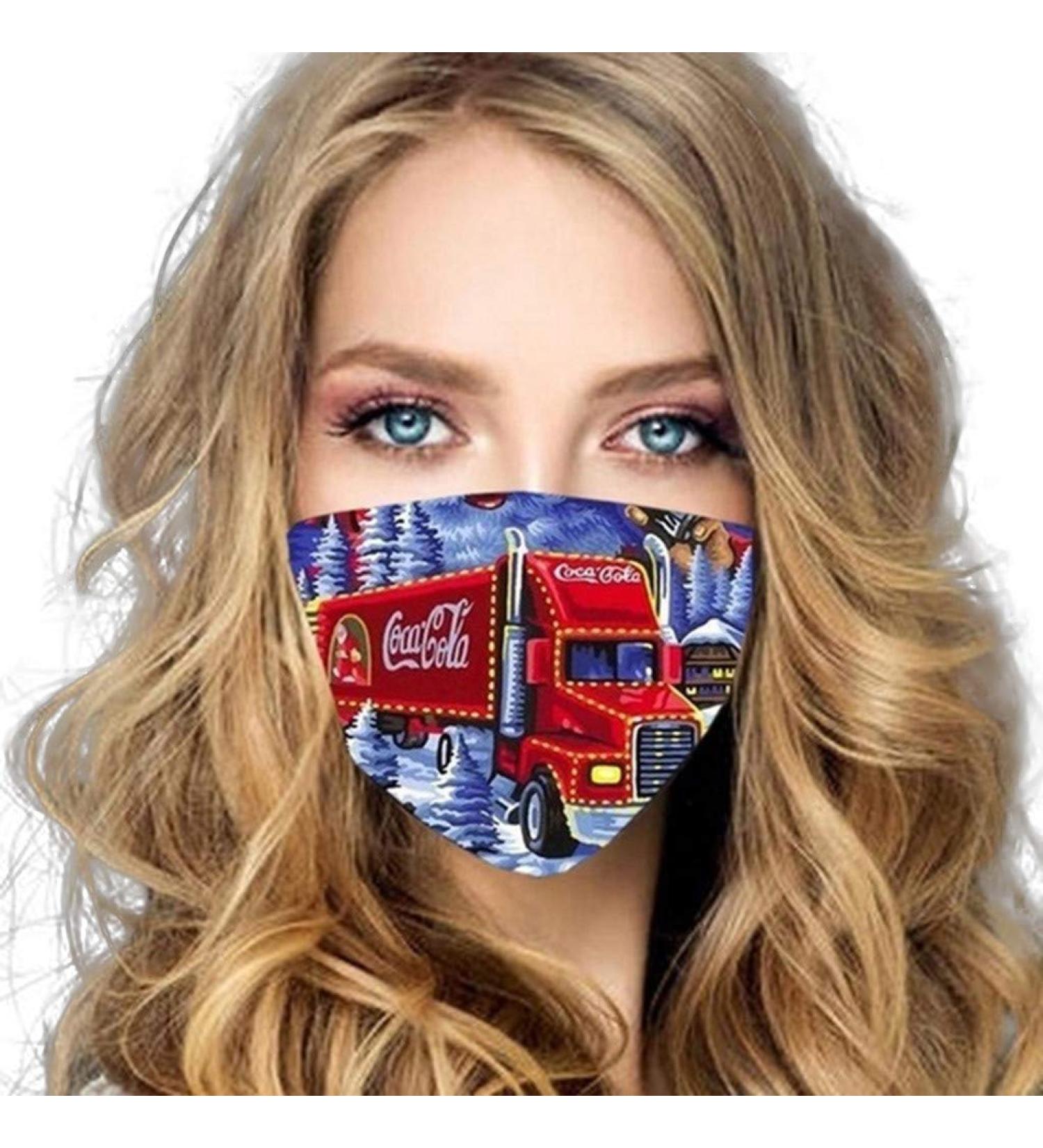 Riou Washable Mouth Protection Bandana | Funny Christmas Motif Face Mask for Ladies - Dustproof Motorcycle Neckerchief - Buy Online on GoSupps.com
