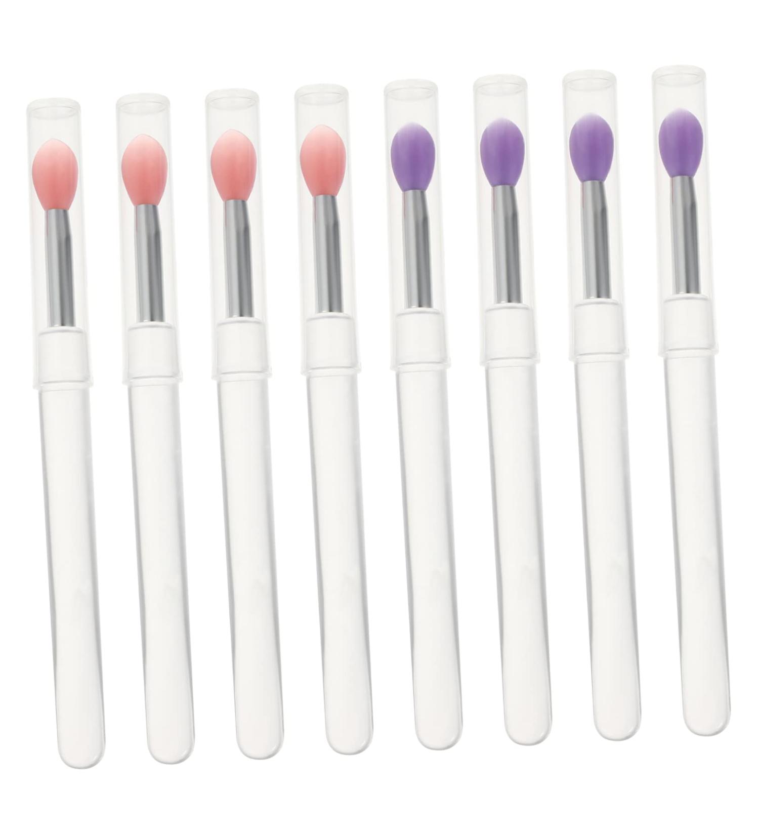 NOLITOY 8pcs Silicone Lip Brush Eye Shadow Eyeshadow Bulk Silicone Makeup Applicator Lip Mask Brush With Hat - Buy Online on GoSupps.com