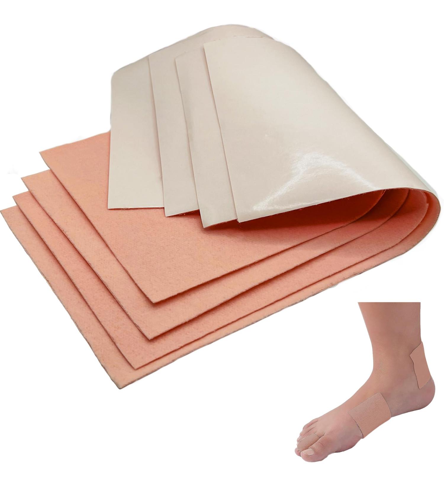 Moleskin Fleecy Web Chiropody Felt - Bumper Pack 4 Sheets (20cm x 45cm x 1mm) Foam Padding Self Adhesive Felt for Corns Ulcers and Blisters - Foot Dressing Podiatry Felt - Buy Online on GoSupps.com