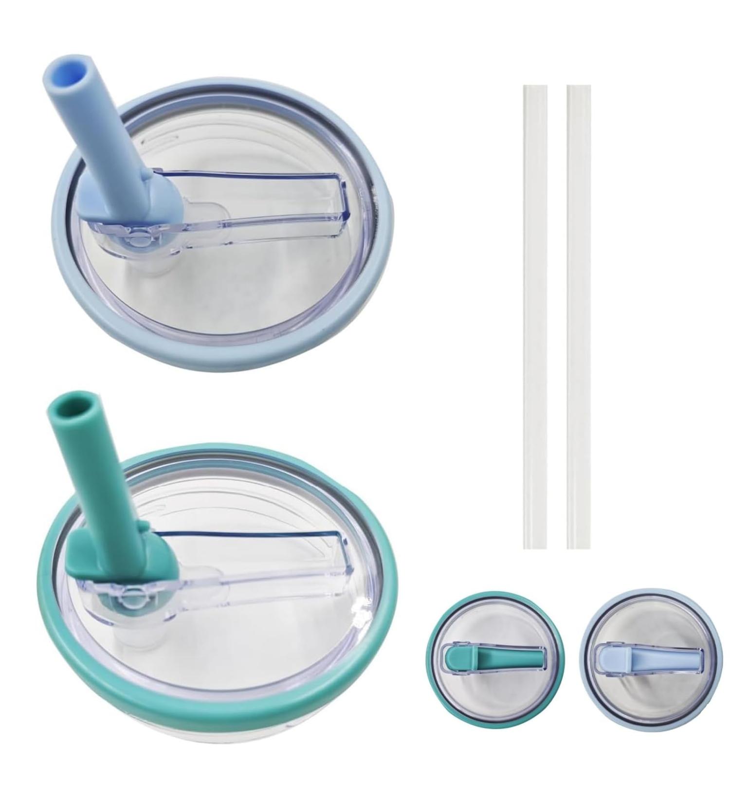 2PCS Tumbler Flip Straw Lid Replacement Fit for Stanley Quencher 40 oz Replaceble Spill Proof Splash Resistant Tumbler Lids Reusable Tumbler Cover for Cup (D) - Buy Online on GoSupps.com