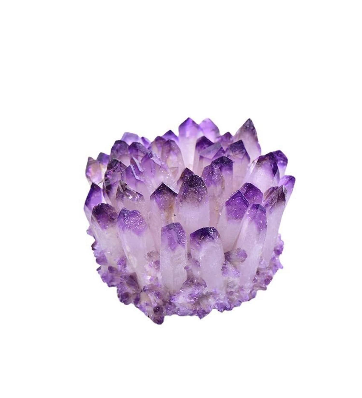 Crystals 1pc New Find Natural Purpl Phantom Quartz Crystal Cluster Specimen Stone Collection (Size : 300-400g)