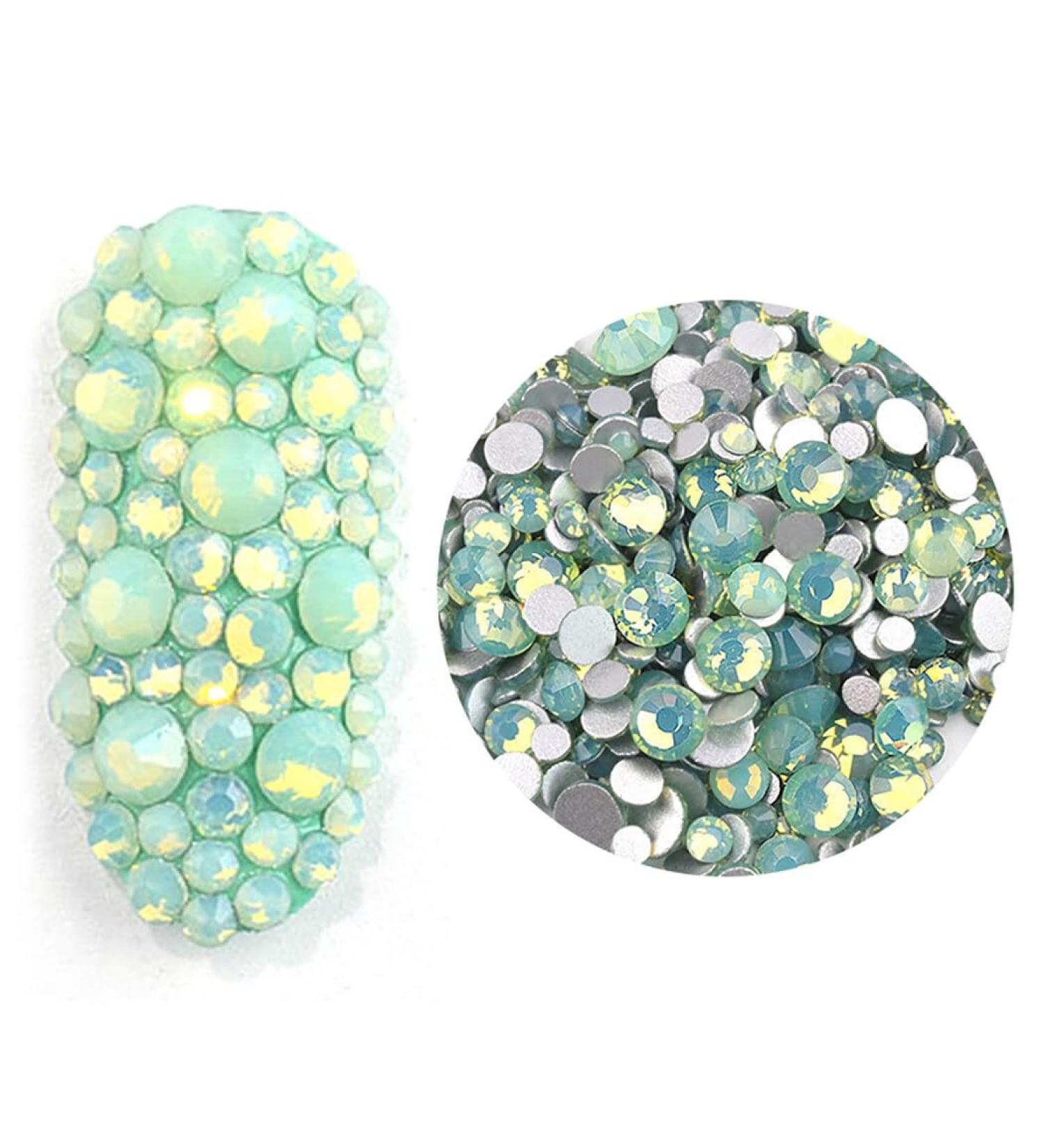 Mini Glitter Nail Rhinestones: Flatback Artificial Small Rhinestones Decorative Shiny for Manicure Art Charms - Buy Online on GoSupps.com