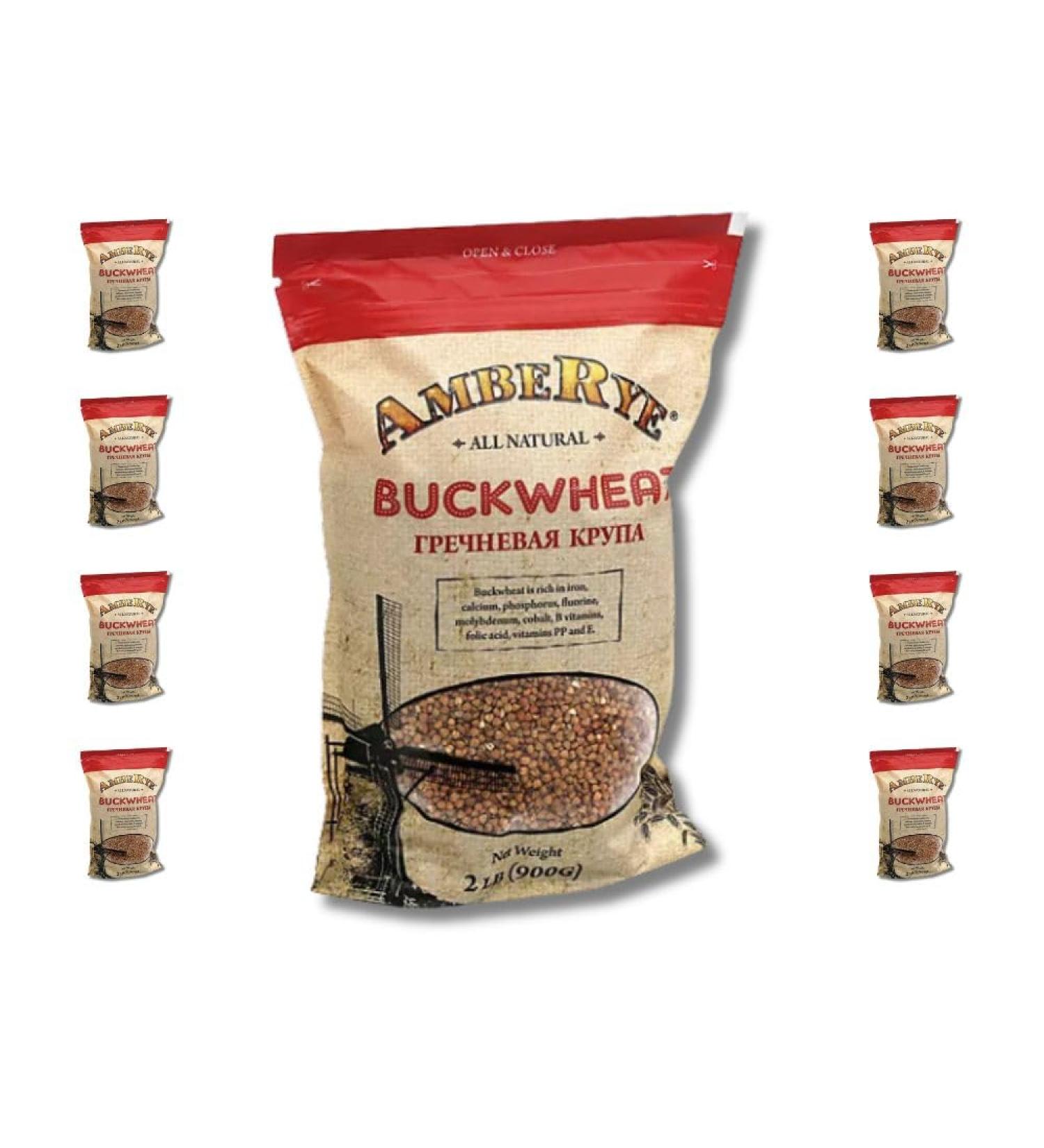 AmbeRye 100% European Buckwheat *** Gluten Free *** Rich in Fiber *** 9x900g Value Pack Box 9