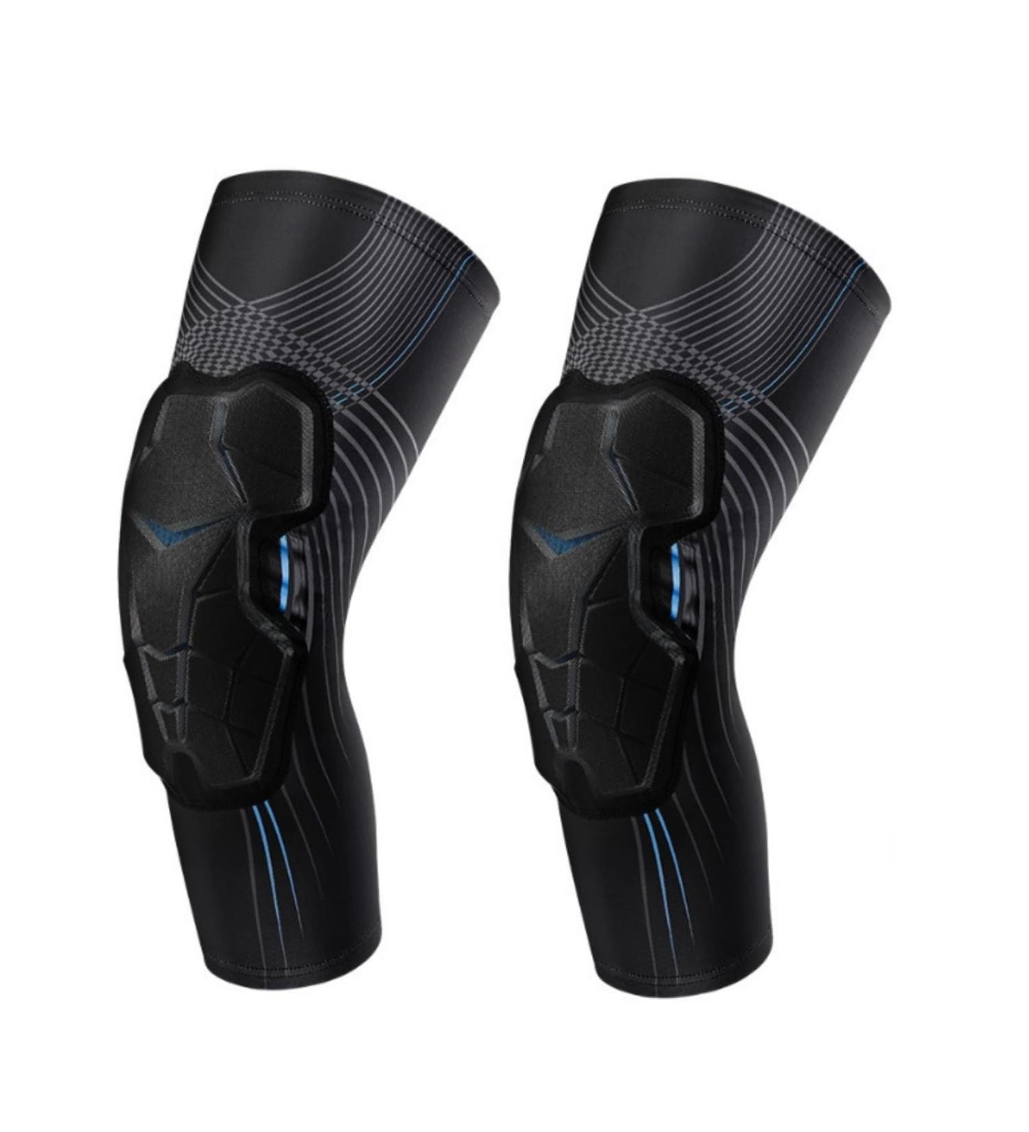 KeuLEn Compression Knee Pads - Long Leg Sleeves for Men | Collision Avoidance Brace Protection for Basketball Football Volleyball & Cycling (Black XX-Large - Buy Online on GoSupps.com