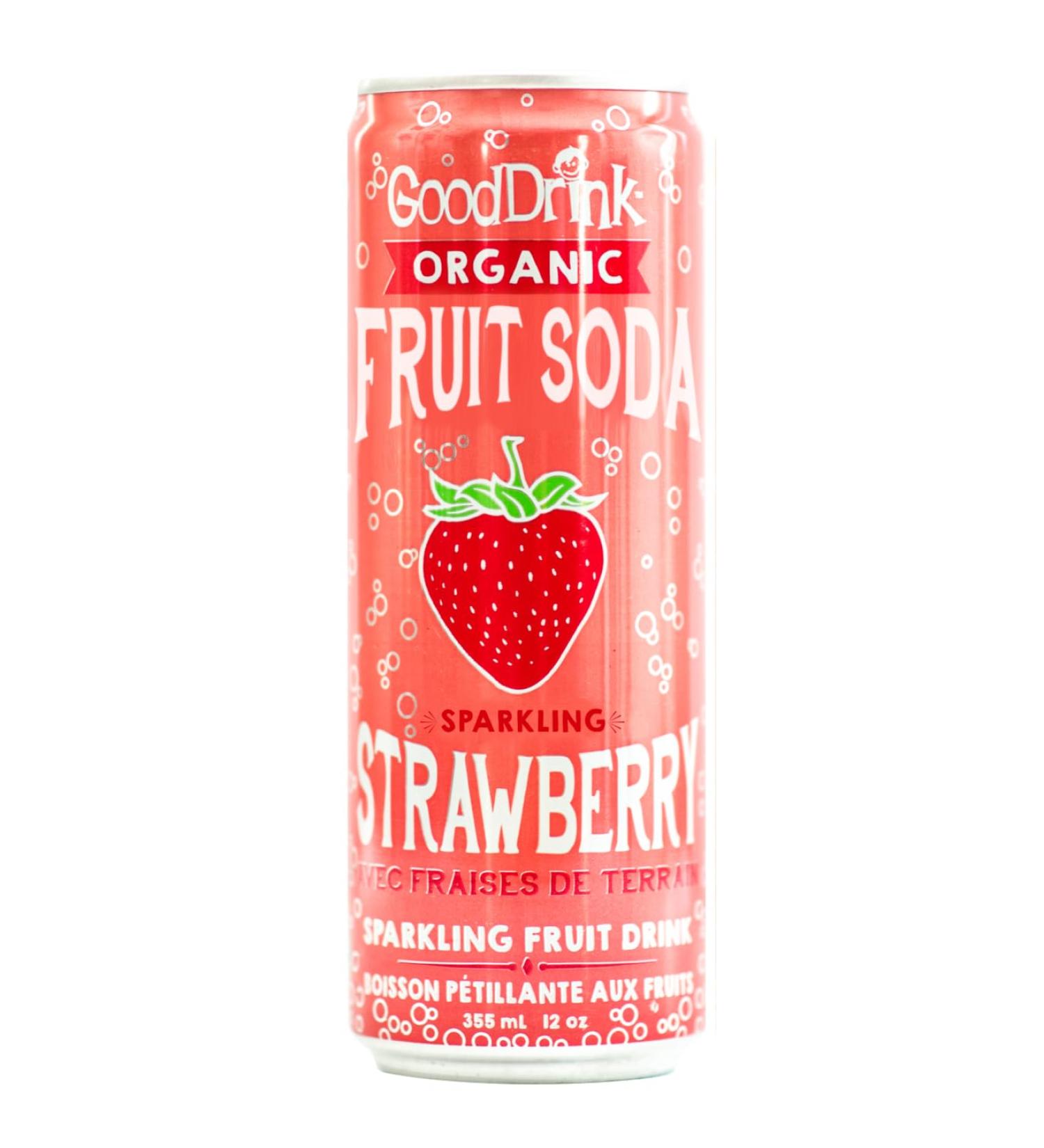 GoodDrink Organic Fruit Soda Field Strawberry - 355ml (Pack of 12) - Buy Online on GoSupps.com