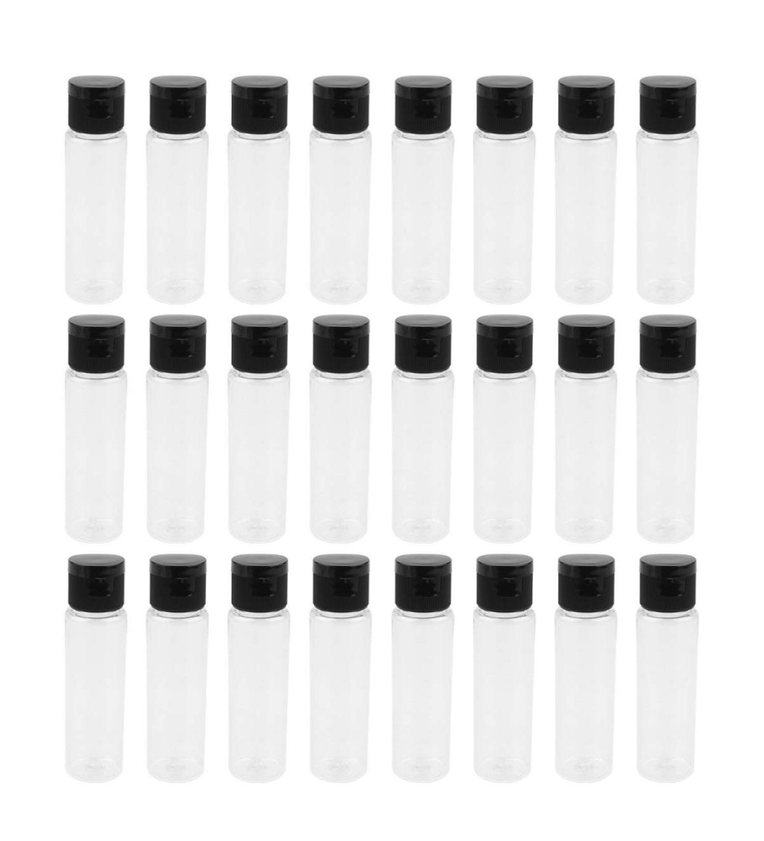 Beaupretty 30ml Refillable Plastic Travel Bottles - 24 Pack with Black Flip Lid for Shampoo & Creams - Ideal for International Shipping - Buy Online on GoSupps.com