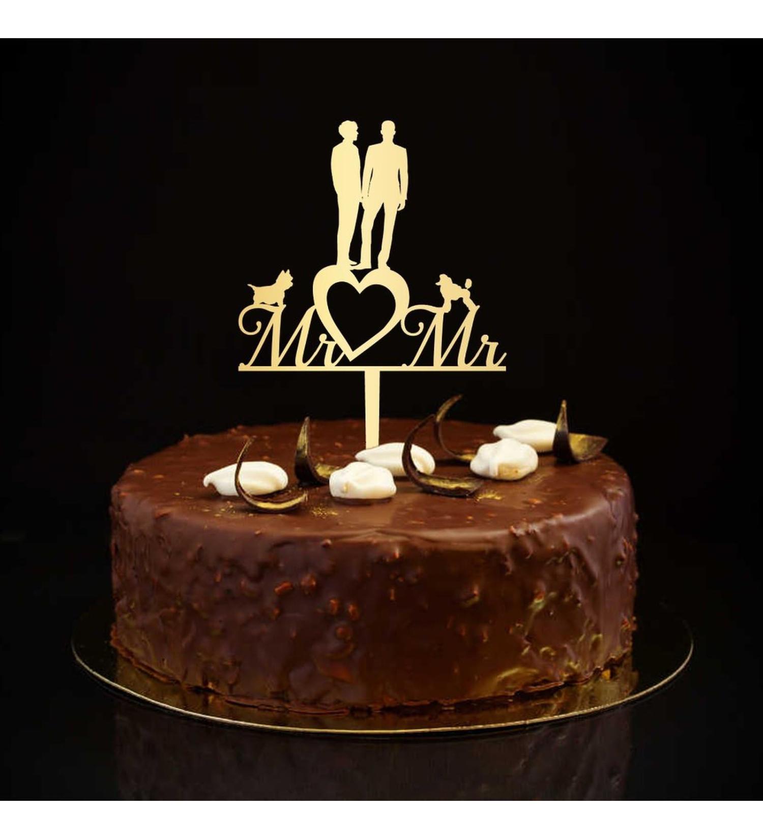 Mr & Mr Birthday Cupcake Topper Grooms Hearts Last Name Cupcake Toppers for Gender Reveal Graduation Cake D cor Reusable Country 2 Grooms Silhouettes Acrylic Black Style-1 - Buy Online on GoSupps.com