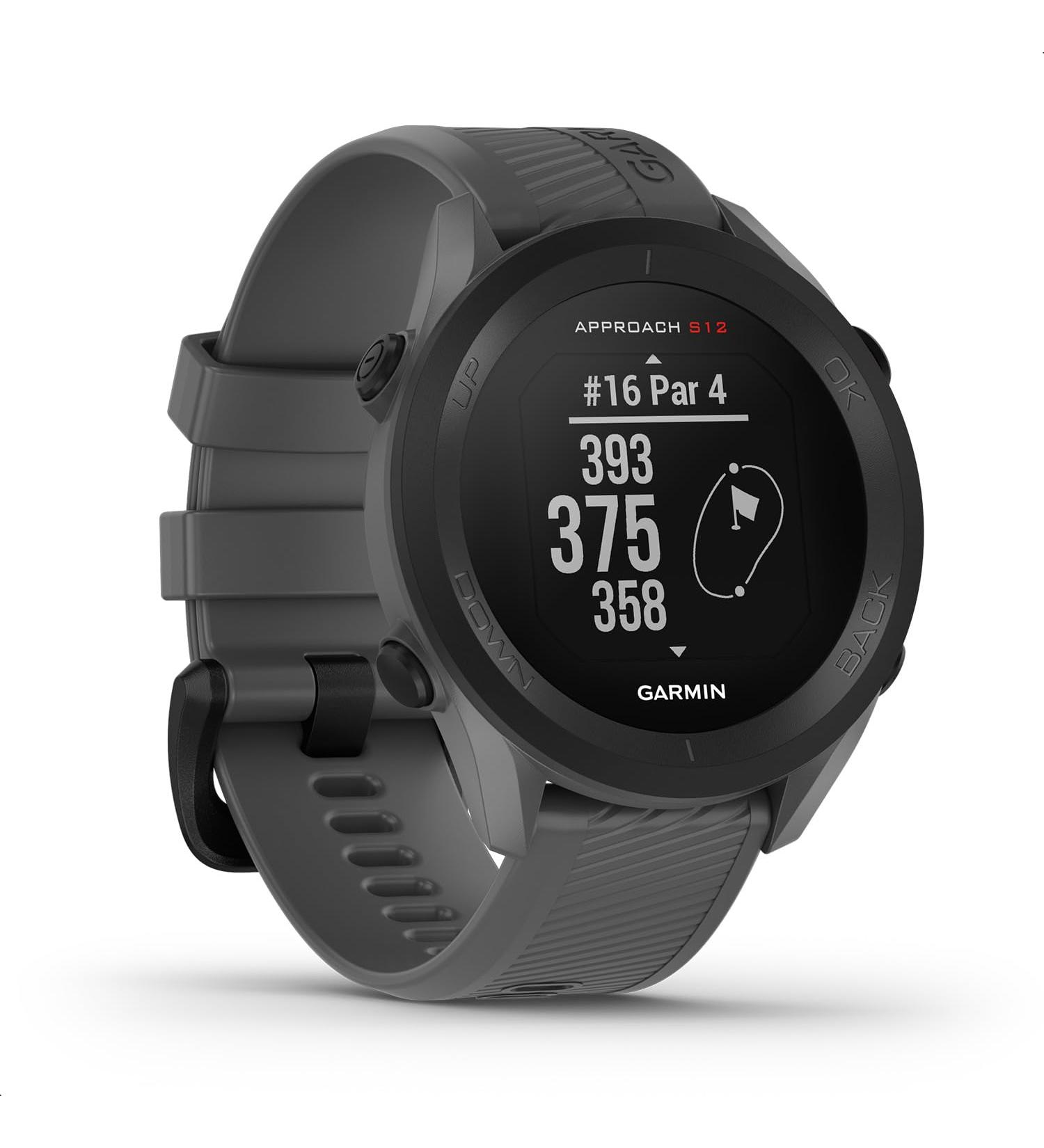 Garmin Approach S12 2022 Edition - GPS Golf Watch with Impact Width Measurement & 42 000 Course Info | Slate Grey 30-Hour Battery Life - Buy Online on GoSupps.com