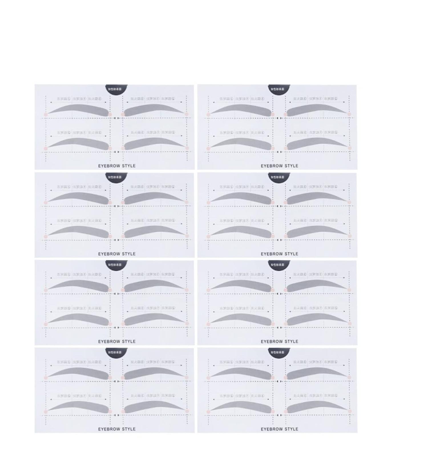 DRESSOOS Eyebrow Template 2 Beauty Makeup Kits Microblading Stencils Eyebrow Card Eyebrow Stickers Card Portable A607 - Buy Online on GoSupps.com