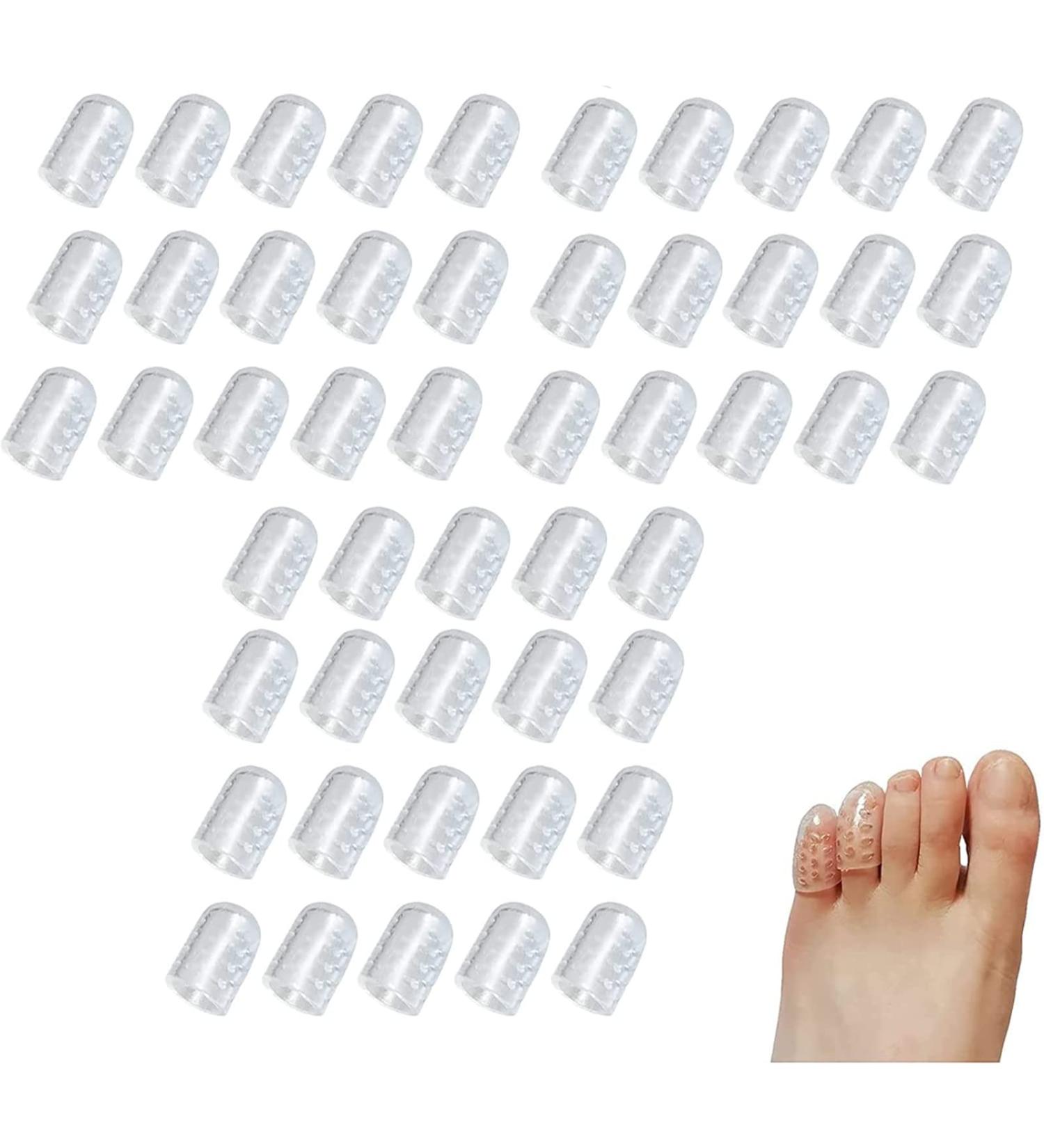 Silicone Gel Toe Protectors - Breathable Anti-Friction Caps for Men and Women (50Pcs) - Buy Online on GoSupps.com