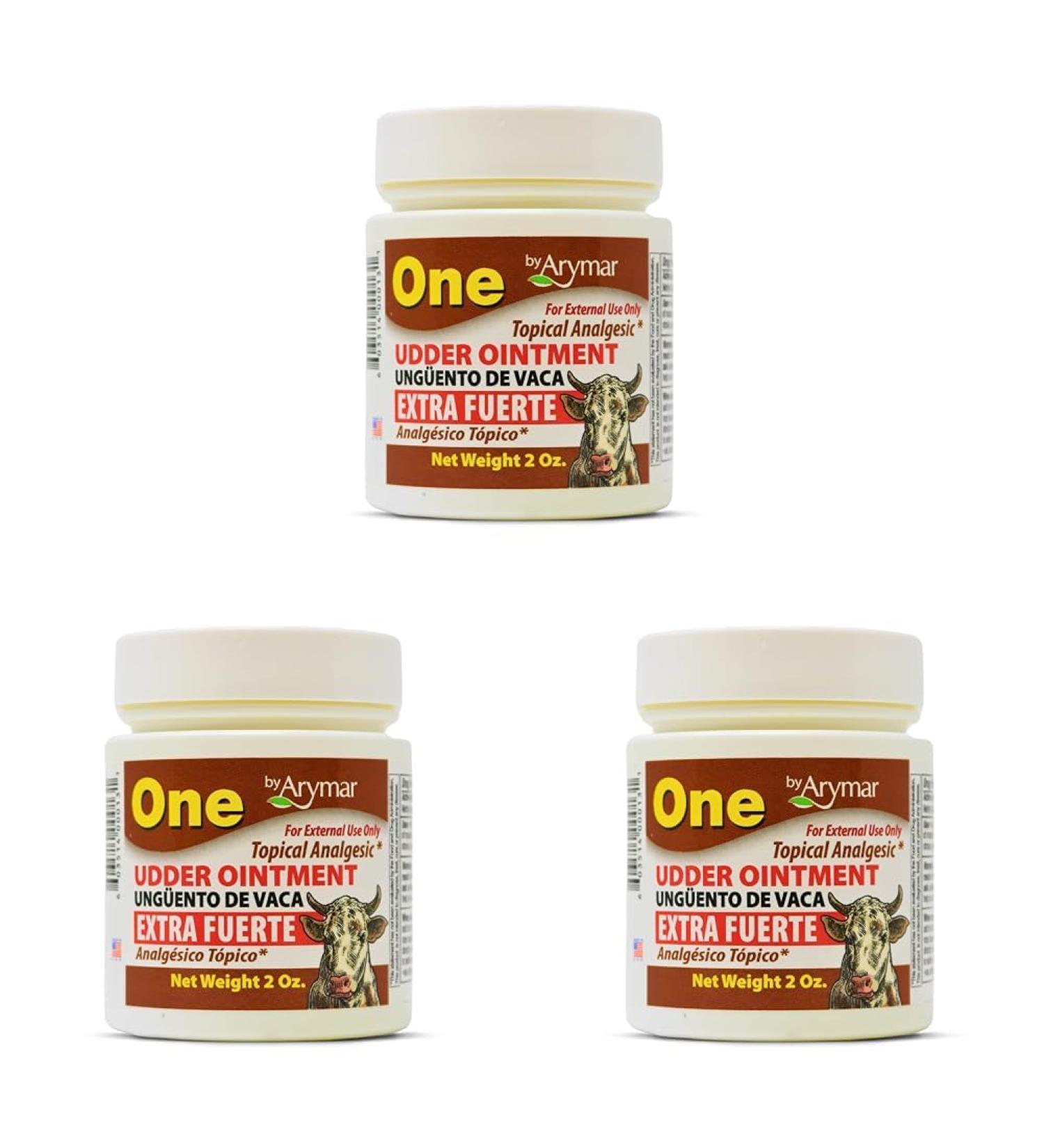 Arymar Udder Ointment (Ugento De Vaca) - Topical Analgesic Cream for Muscle & Joint Relief 2oz (Pack of 3) - Buy Online on GoSupps.com
