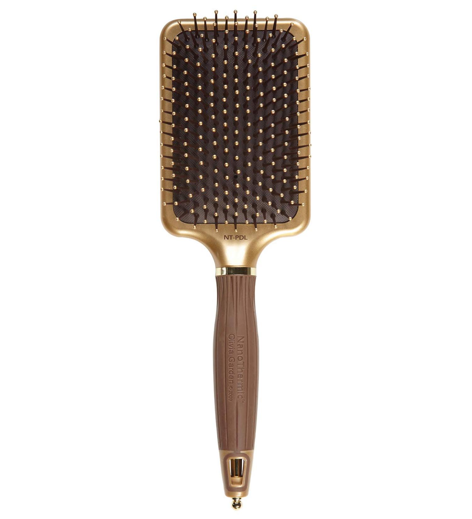 Olivia Garden Ceramic Ion Nano Thermic Styler Hair Brush NT-PDL | Paddle Brush - Buy Online on GoSupps.com