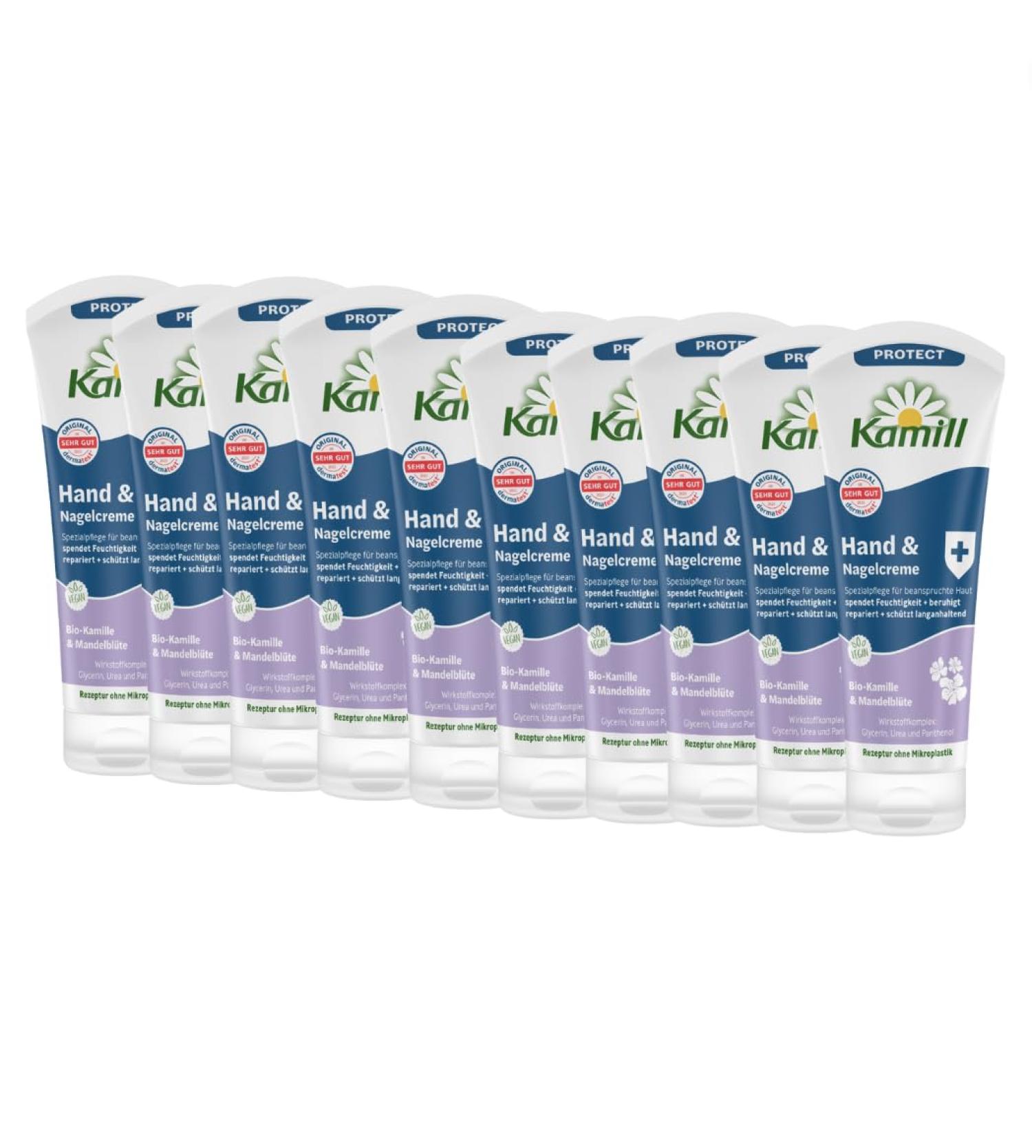 Kamill Protect Hand & Nail Cream 100ml - Soothes and protects permanently with Almond Blossoms and Panthenol Free of Parabens and Animal Ingredients (10) - Buy Online on GoSupps.com