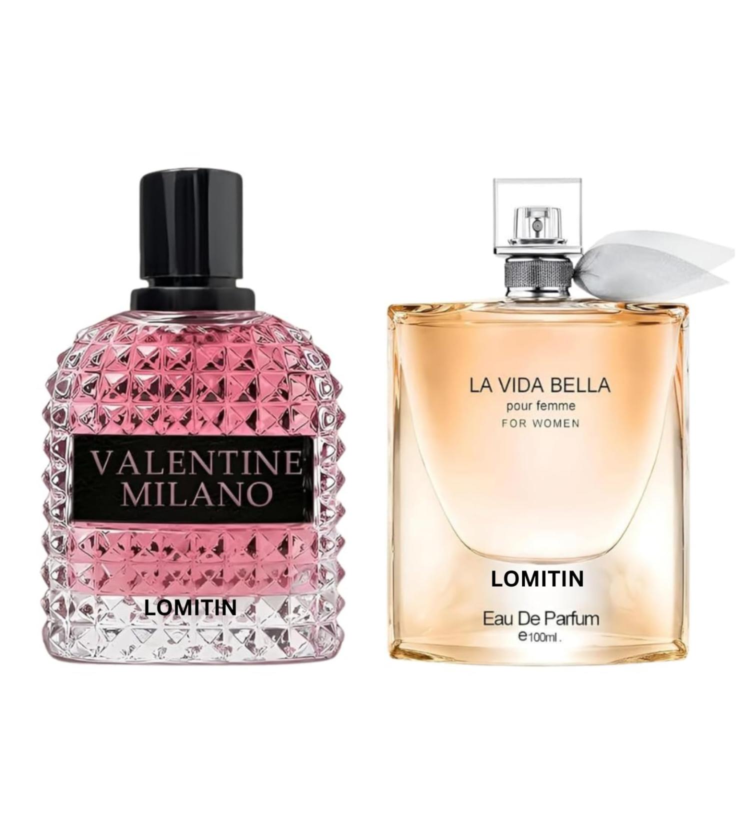 Valentine Milano (EDP) & La Vida Bella Perfume for Women (EDT) - 3.4oz/100ml Long Lasting Scents Women's Parfum Fragrance for Women (Pack of 2) La Bella - Buy Online on GoSupps.com