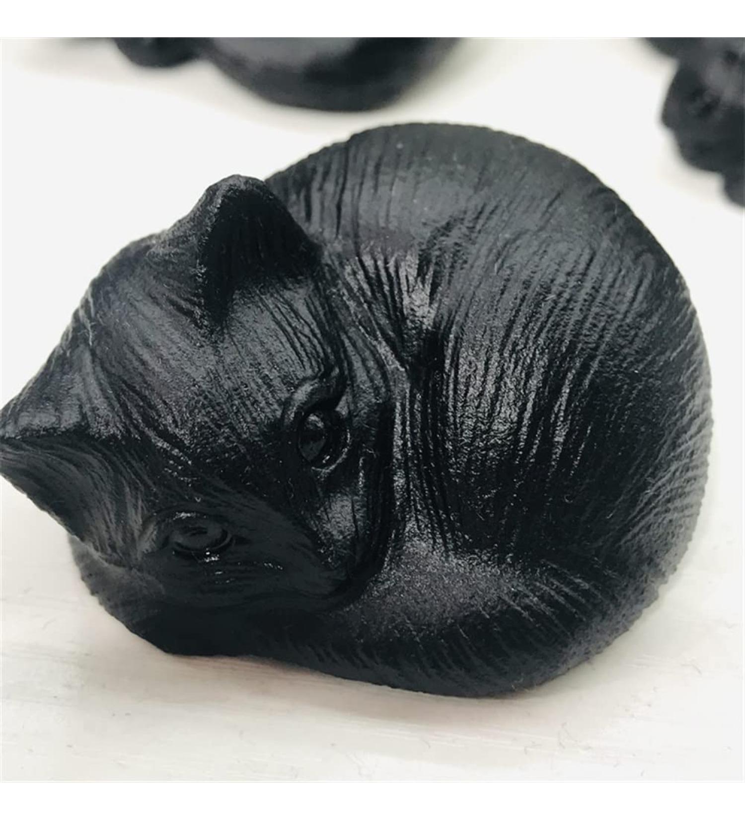 Natural Crystal Rough Natural Crystal Rough Specimen Natural Obsidian Hand Carved with Lovely Kitten Crystal and StonePolished DecorStone (Color : Light) - Buy Online on GoSupps.com