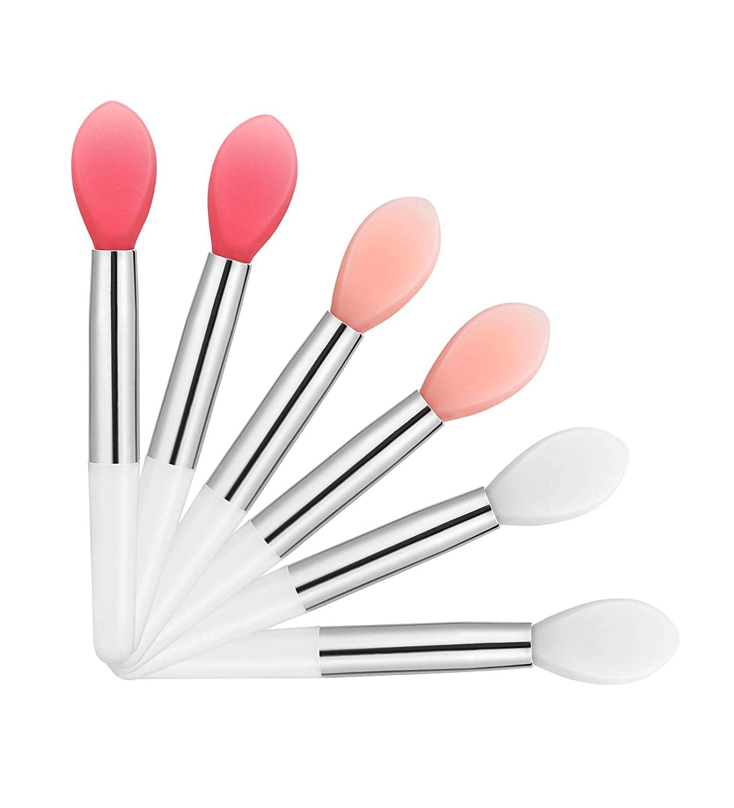 SALOCY Silicone Lip Brush Set - 9Pcs Pink Makeup Applicator Brushes - Buy Online on GoSupps.com