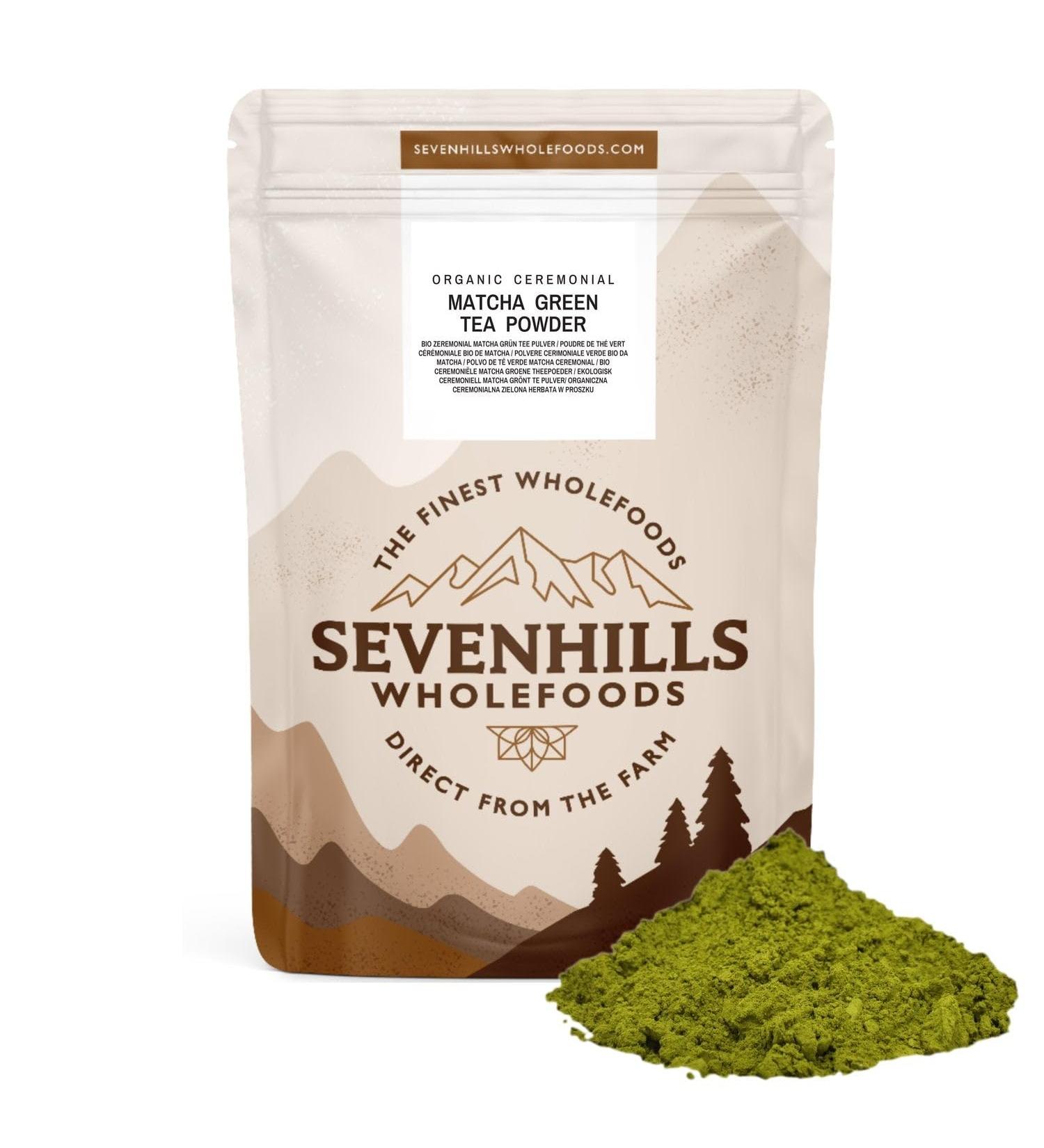 Sevenhills Wholefoods Organic Japanese Ceremonial Matcha Green Tea Powder 200g - Premium Quality Matcha for Tea Lovers - Buy Online on GoSupps.com