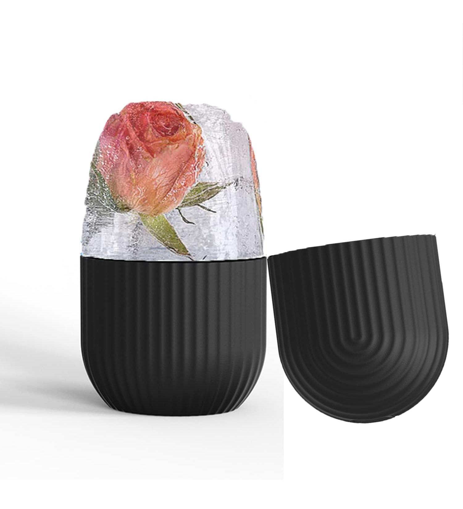 Ice Roller for Face and Eyes Gua Sha Massage Face Roller Ice Mould Reusable Facial Beauty Ice Roller Skin Care Tools for Brighten Skin Eye Puffiness Treatment (Black) - Buy Online on GoSupps.com