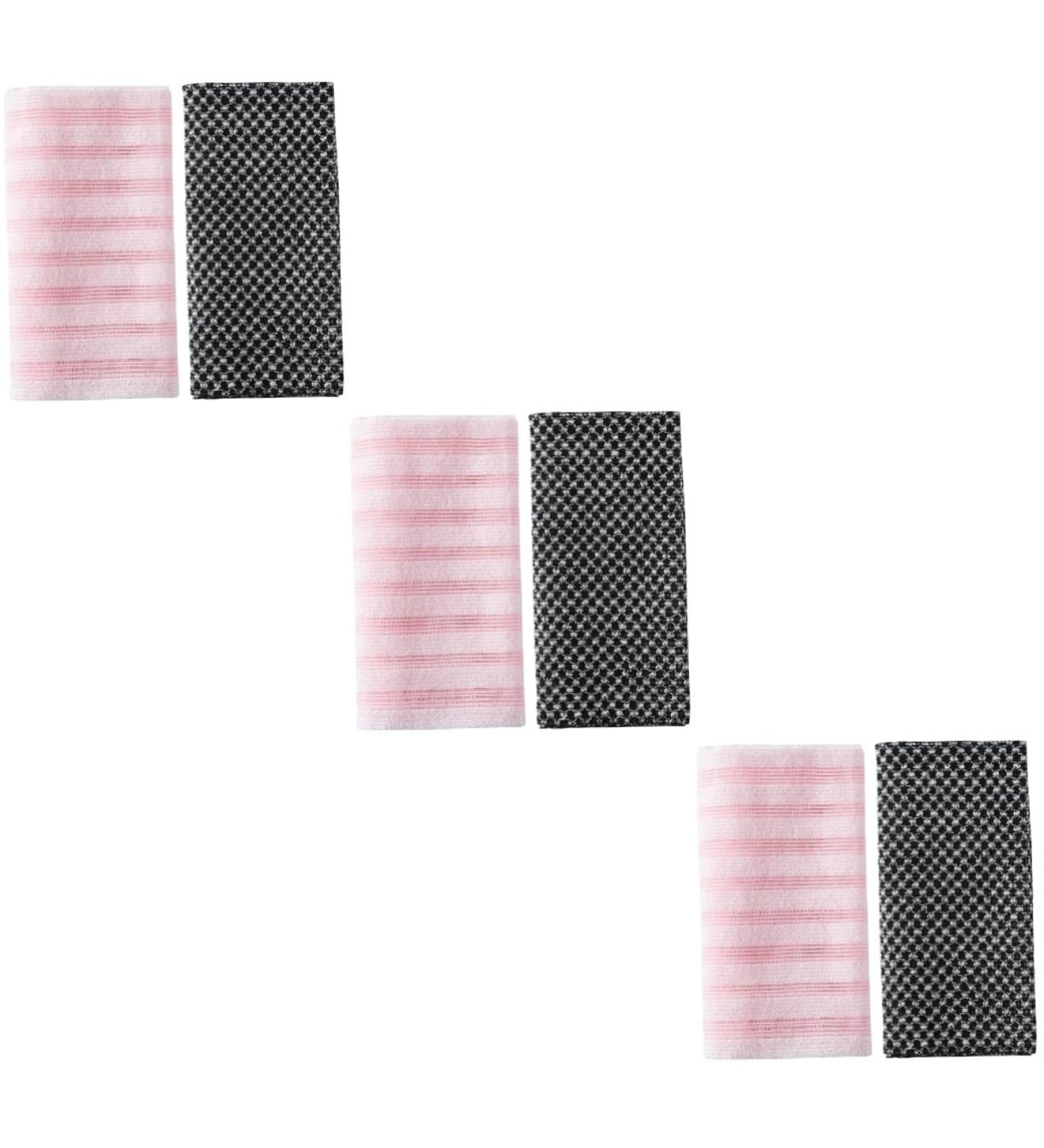 POPETPOP 6 Pcs Bath Towel Set - Double Sided Shower Scrubber Bath Sponges & Loofah Mitt for Ultimate Body Cleaning - Ideal for Smooth Skin & Relaxing Baths - Buy Online on GoSupps.com