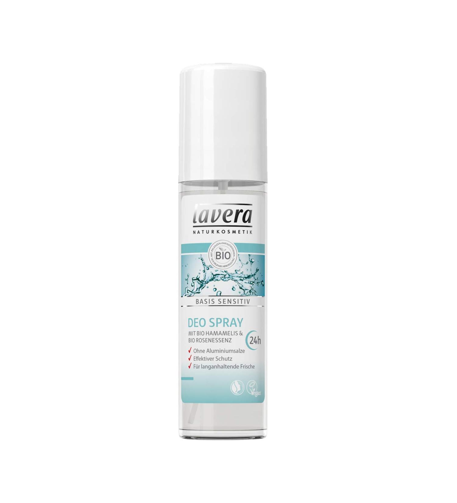 Lavera 24hr Natural Deodorant Spray  For Sensitive Skin - Strong & Reliable Protection (75ml/2.5oz)