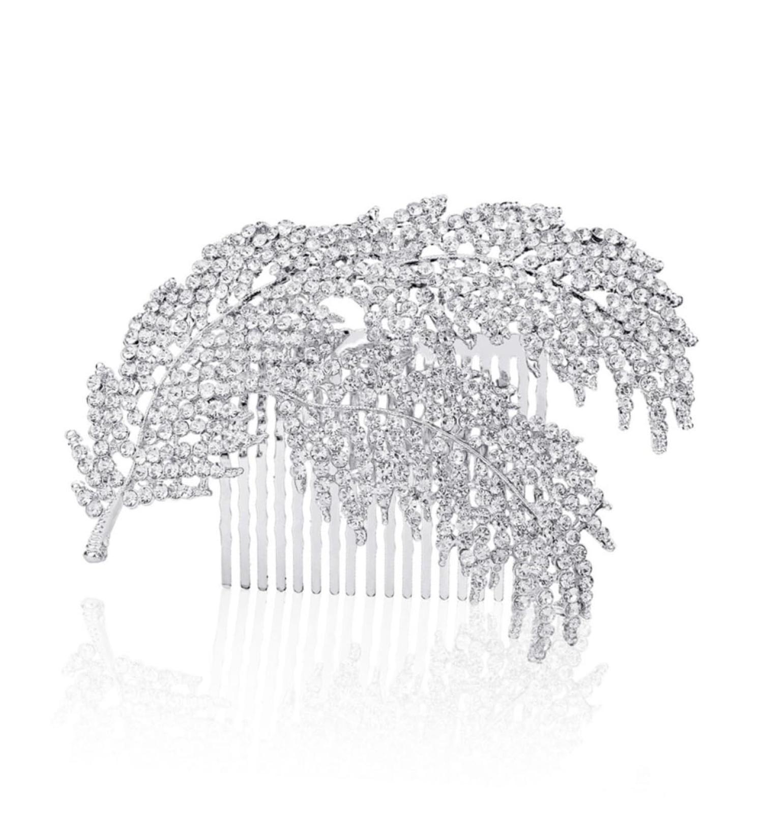Ipetboom Bridal Headpiece Tiara Hair Comb Slide Clip Hairpiece Hair Comb Clip Bridal Wedding Hair Comb Dress Rhinestone Bride Rhinestone Comb - Buy Online on GoSupps.com