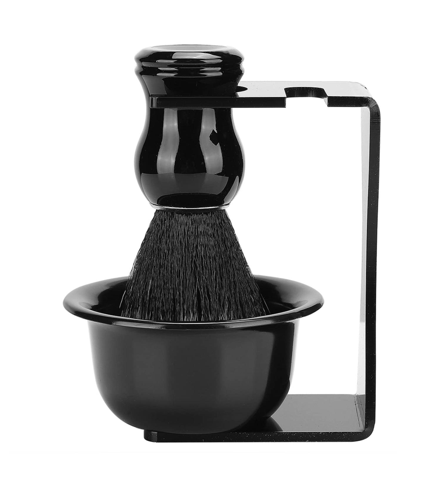 Ultimate Beard Shaving Brush Bowl Holder Set | 3-Piece Men's Beard Cleaning Tool - Stable & Easy to Handle | International Shipping Available - Buy Online on GoSupps.com