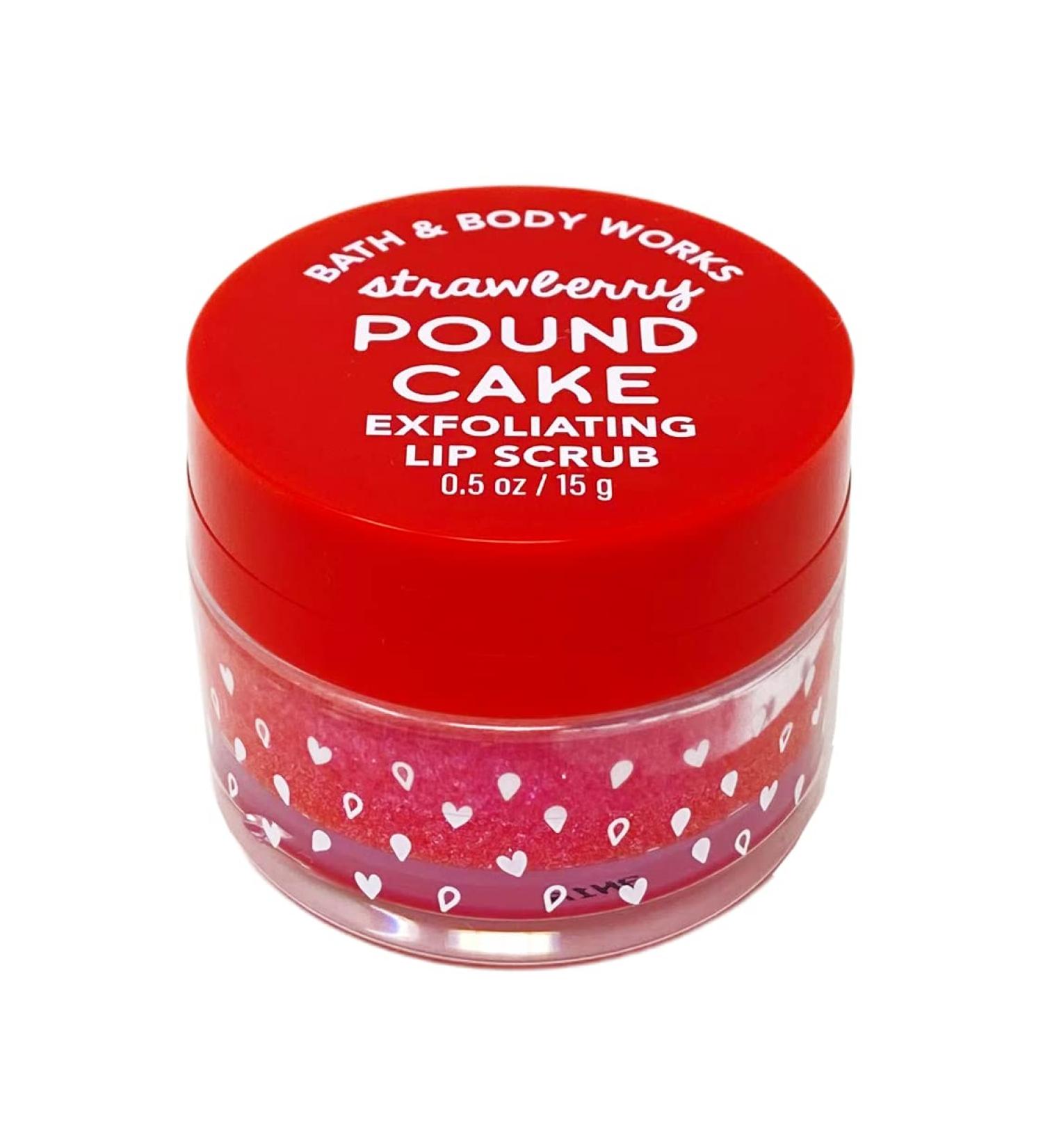 Bath & Body Works Strawberry Pound Cake Exfoliating Lip Scrub - 0.5 oz