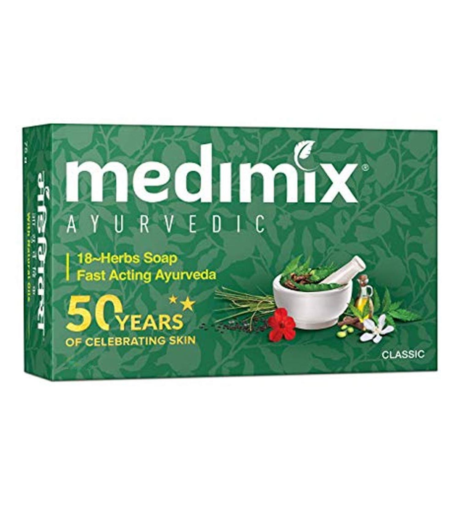 Medimix Ayurvedic 18 Herb Skin Protection Soap - 75g (Pack of 2) - Buy Online on GoSupps.com