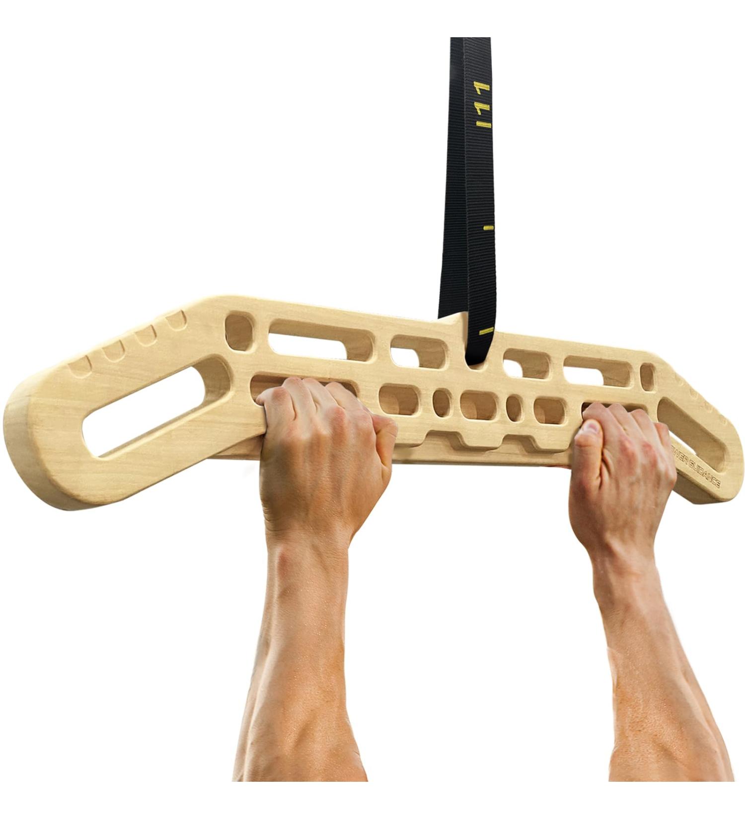 Power Guidance Wooden Hangboard - Portable Rock Climbing Training Tool for Grip Strength | Indoor & Outdoor Use - Buy Online on GoSupps.com