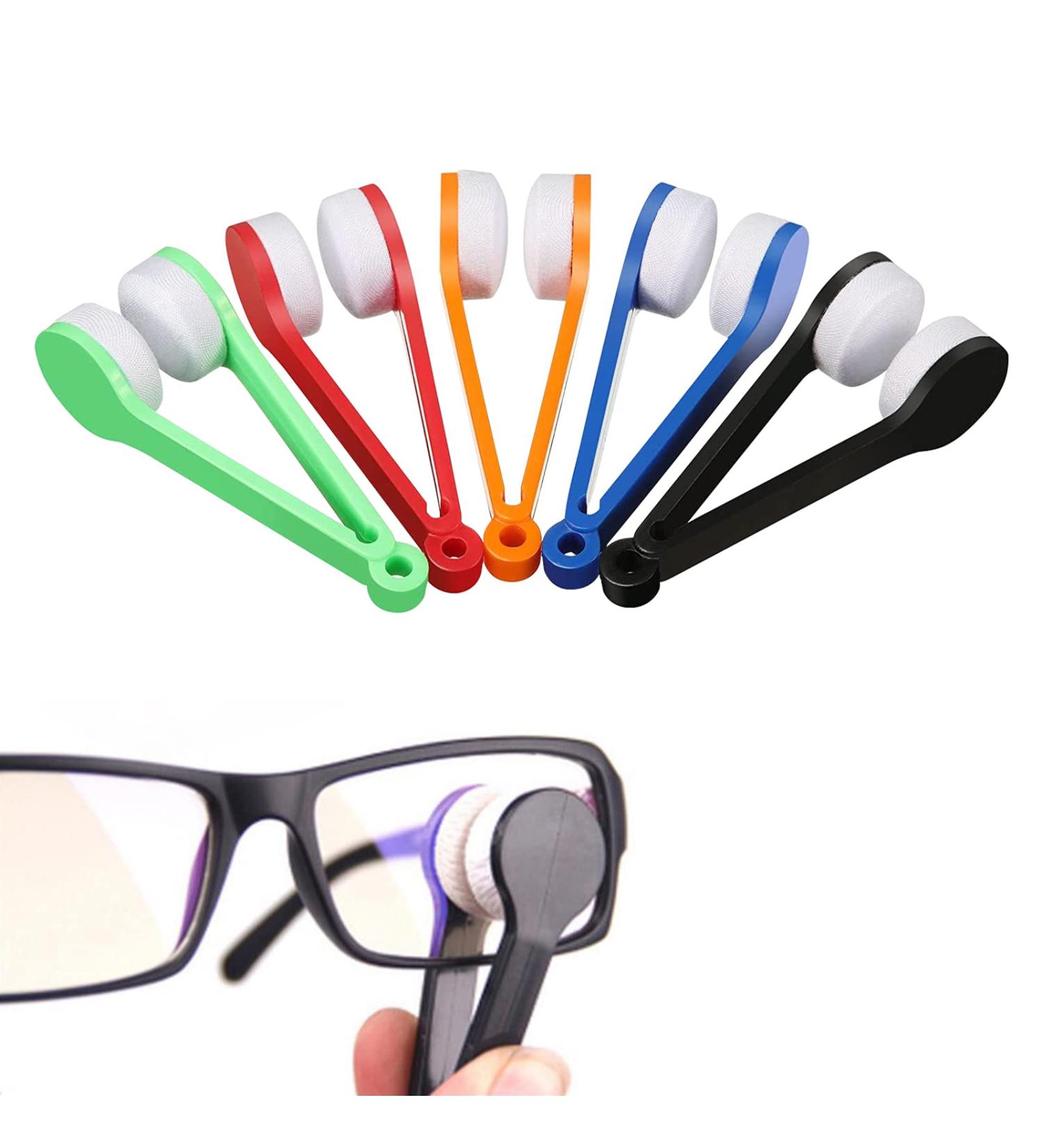Premium Microfiber Glasses Cleaning Cloth Set - 5 Portable Sunglass Cleaners & Brushes for Streak-Free Shine - Buy Online on GoSupps.com