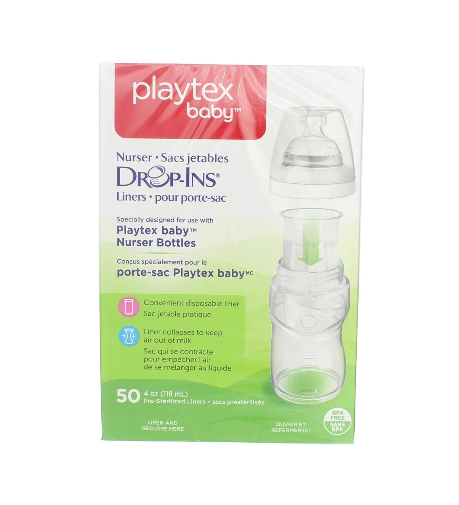 Playtex Drop-INS Liners (50 Count, 4 oz) - Convenient Bottle Liners - Buy Online on GoSupps.com