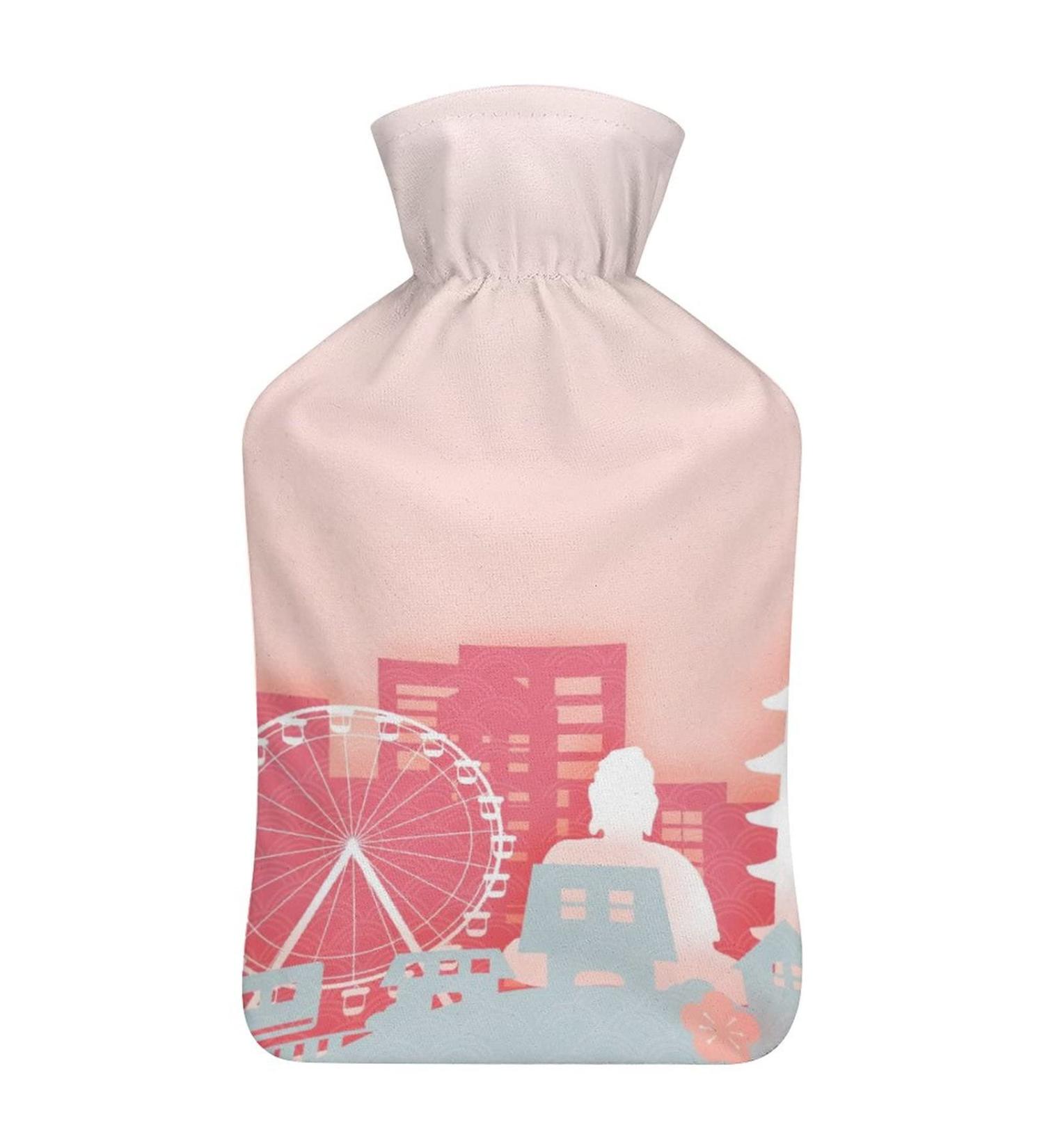 Japanese Autumn Landscape Heat Bottle - Rubber Hot Water Sac for Pain Relief Cramps & Foot Warmers - Ideal for Hot & Cold Therapy - Buy Online on GoSupps.com