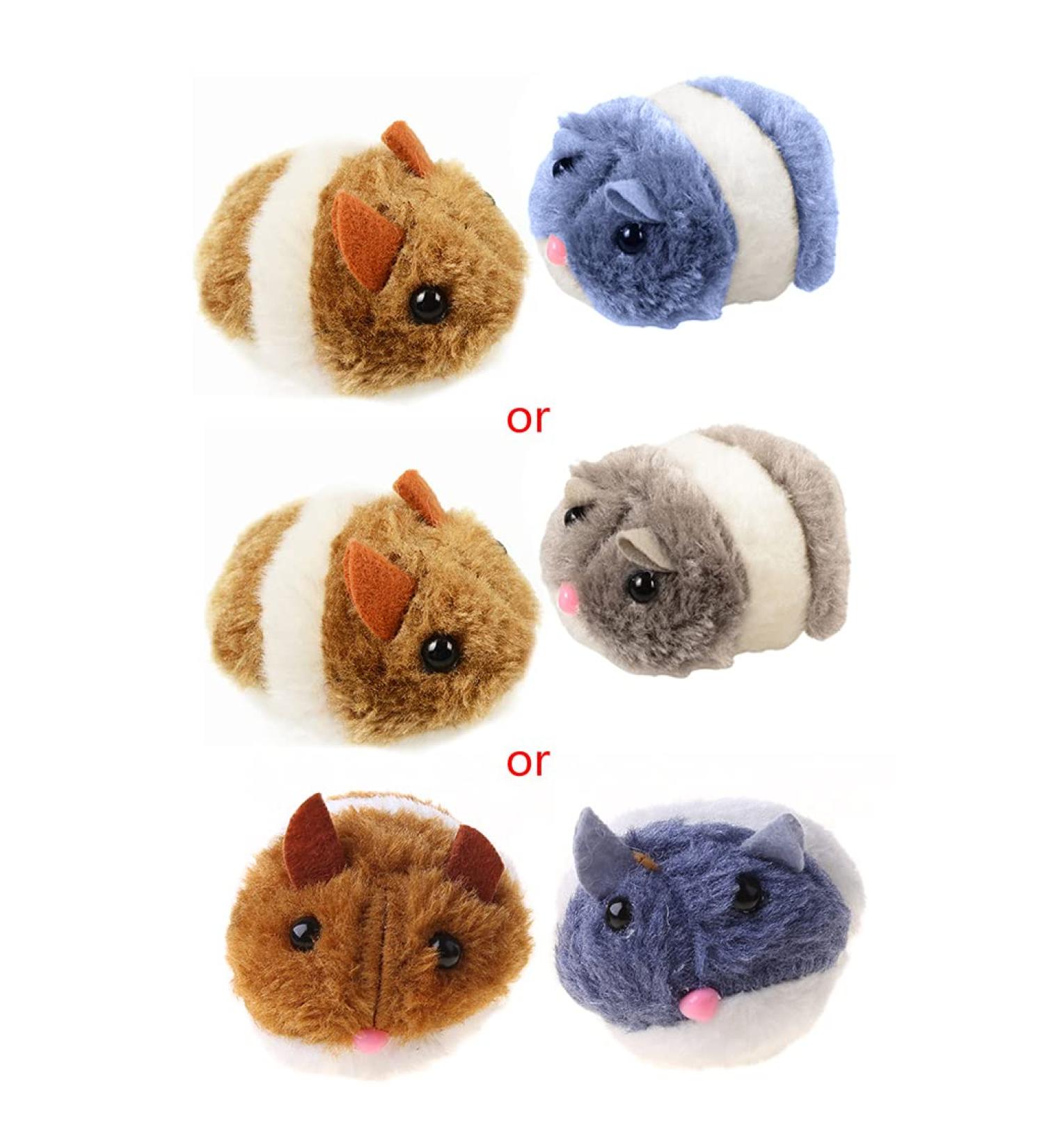 GUOJFEN Pull String Mouse Vibrating Movable Interactive Toy Fluffy Plush Mice for Cats Kitten Pets - Buy Online on GoSupps.com