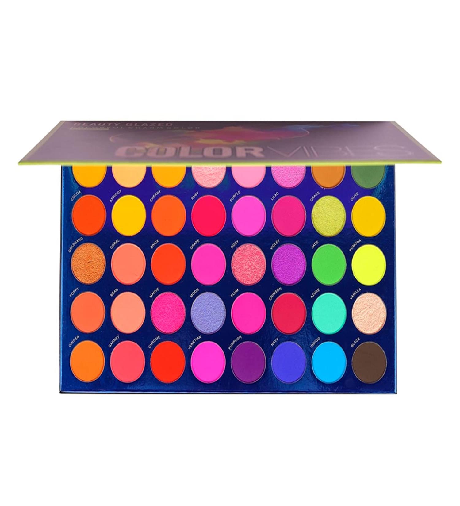 40 Colors Eyeshadow Palette - Pigmented Glitter & Shimmer Makeup for Colorful Eye Looks | Silky Matte Cosmetics - Buy Online on GoSupps.com
