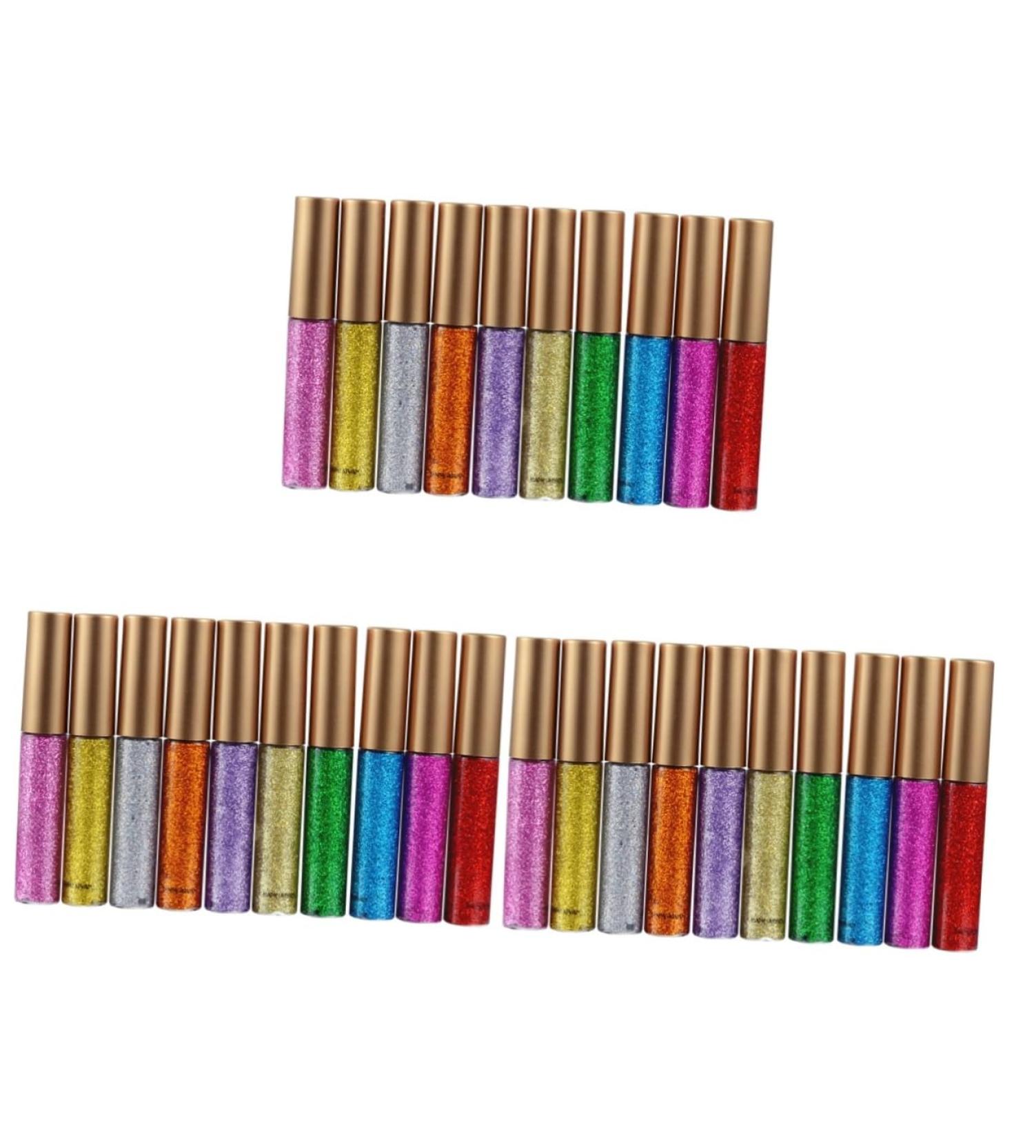 POPETPOP 30 Pcs Liquid Eyeliner Shinny Eyeliner Shiny Eyeshadow Eye Shadow Nightclub Liquid Eyeshadow - Buy Online on GoSupps.com