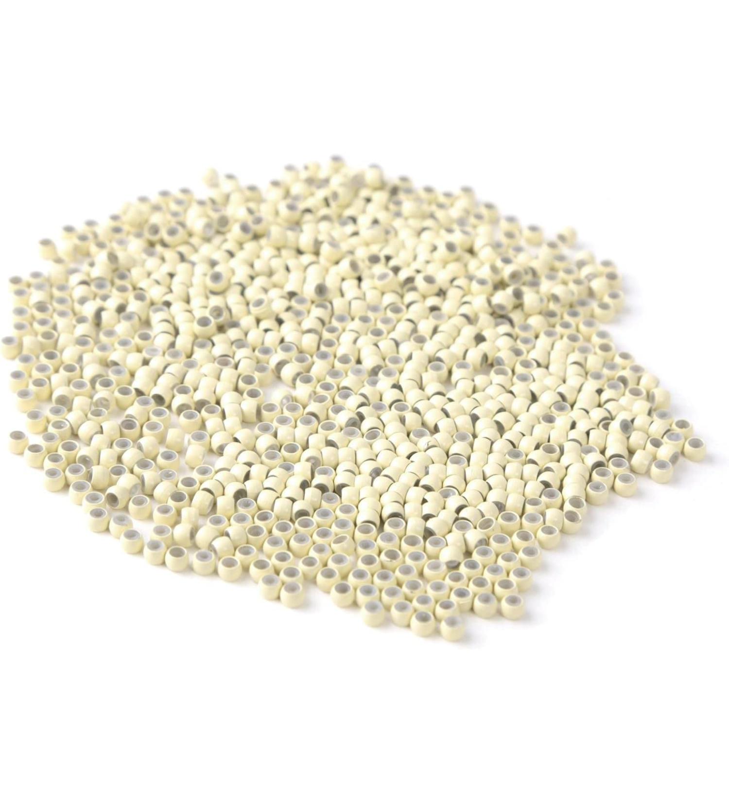 Blonde Nano Rings Beads for Hair Extensions - 400pcs Silicone Lined Nano Beads - Buy Online on GoSupps.com