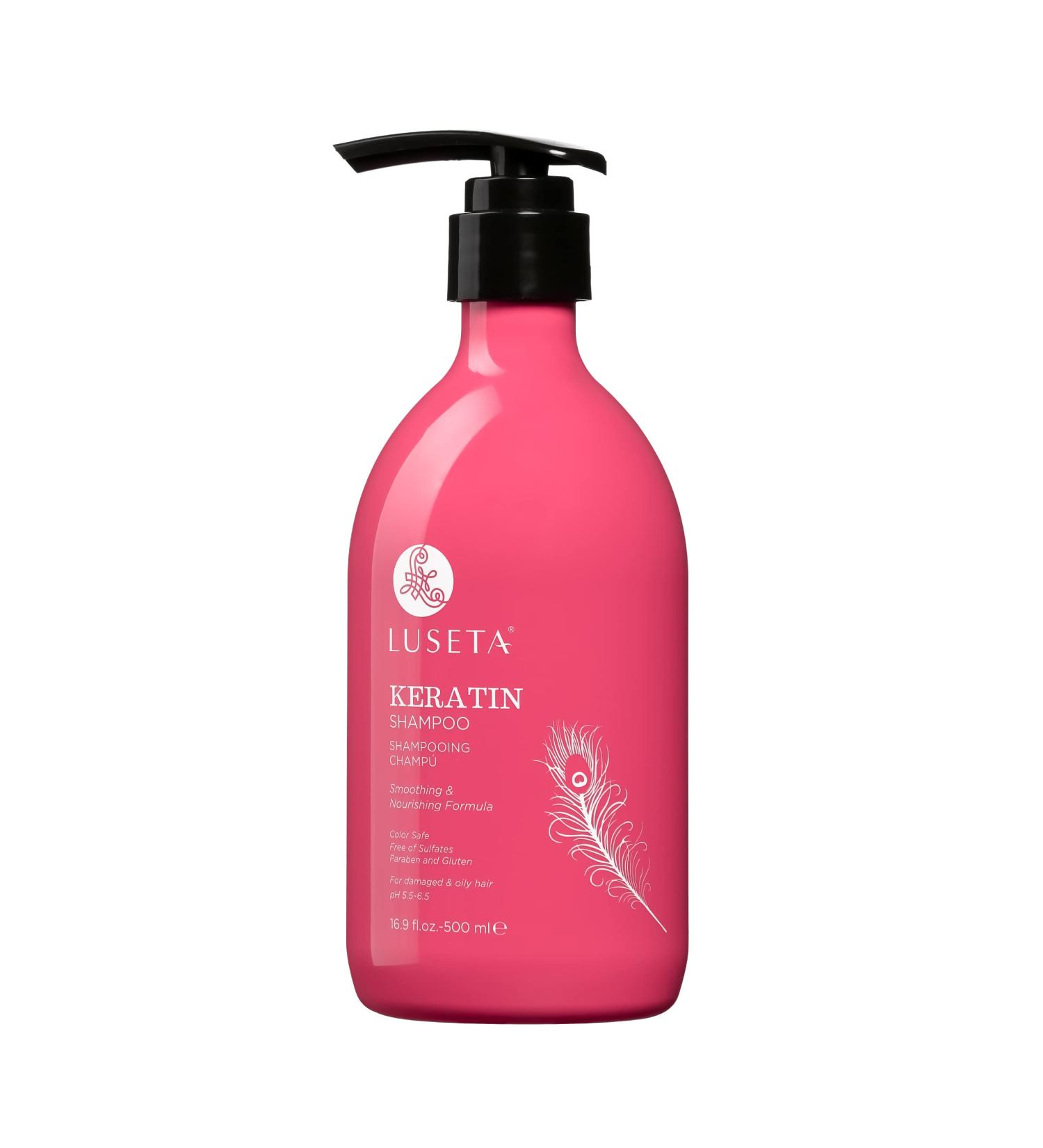 Luseta Keratin Shampoo for Dry Damaged Hair Smoothing & Nourishing Formula for Color Treated Hair | 16.9 Oz - Shop Now - Buy Online on GoSupps.com