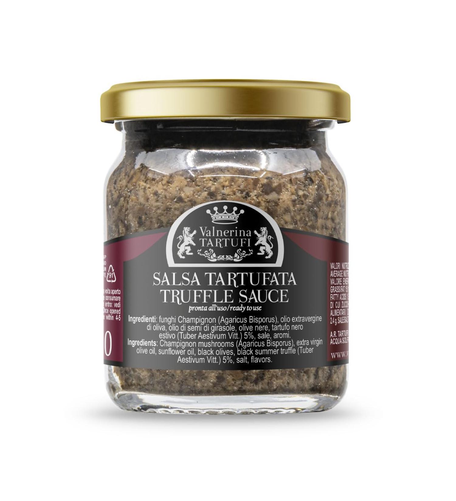 Valnerina Tartufi Truffle Sauce Original Recipe | Tartufata Sauce with Mushrooms 5% Summer Black Truffles | Jar 50 gr. - Buy Online on GoSupps.com
