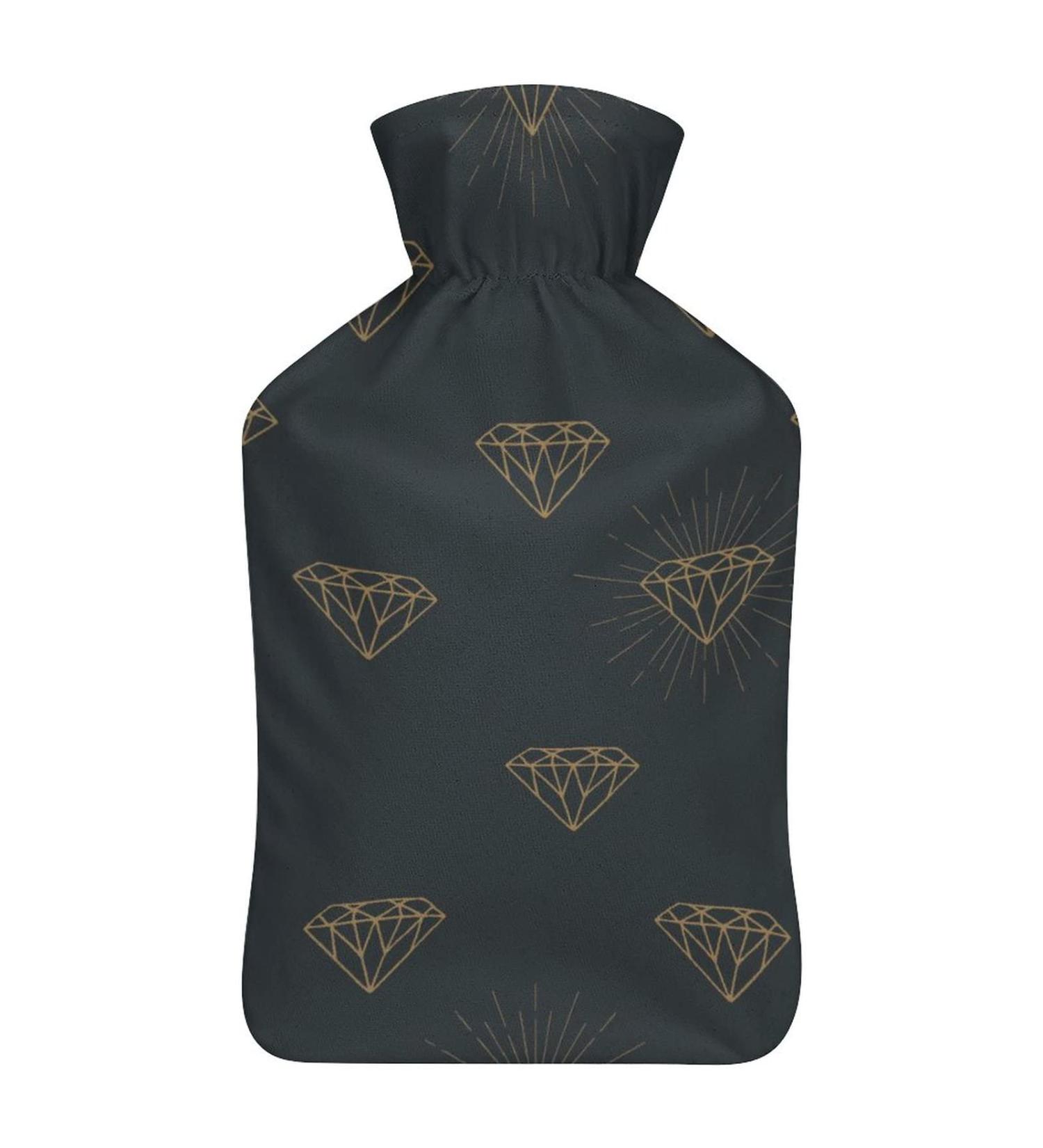 Hot Water Bottle with Lid - Fallow Deer Pattern Rubber Bag for Pain Relief Cramps & Foot Warmer | Hot & Cold Therapy - International Shipping - Buy Online on GoSupps.com