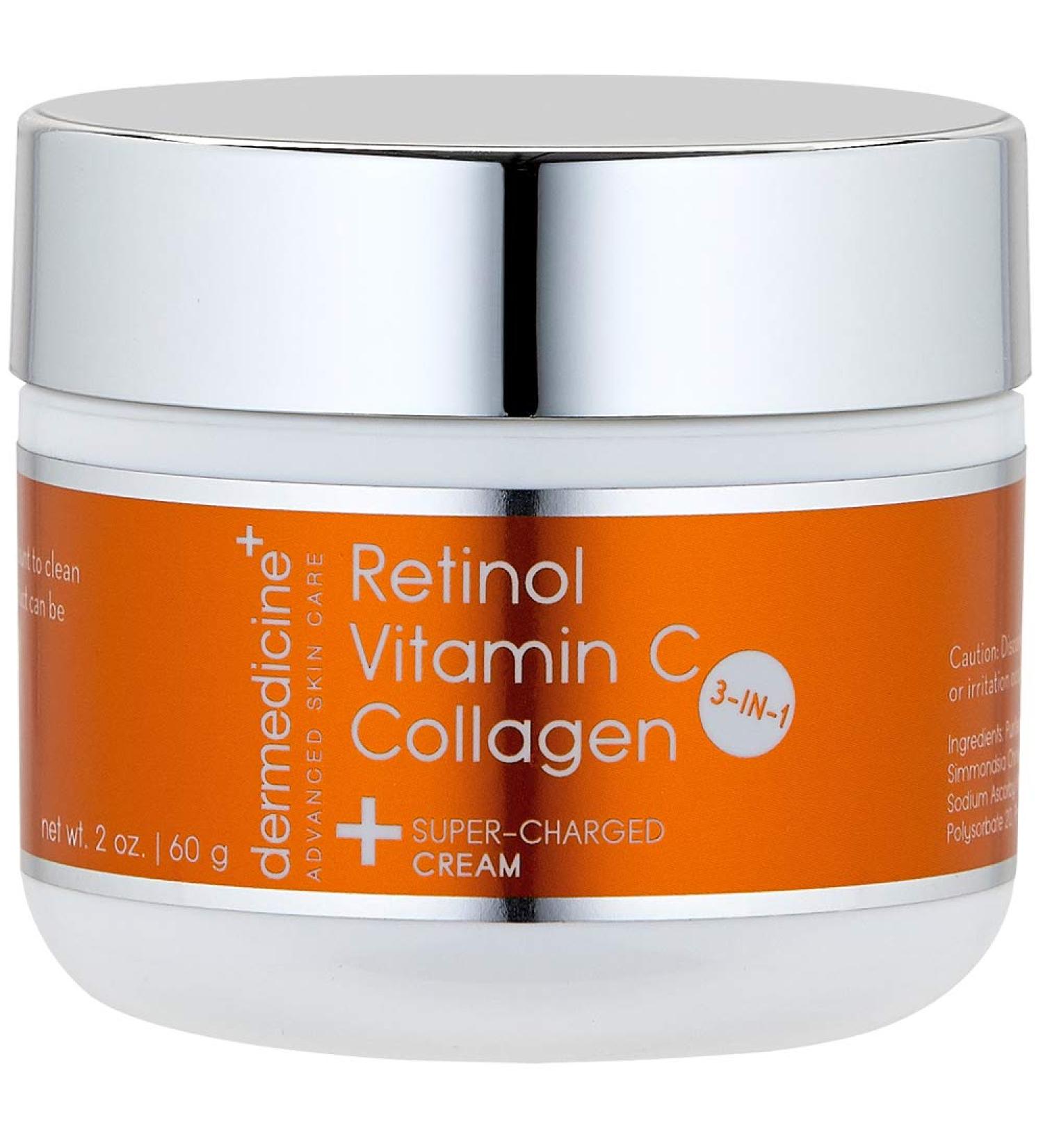 Vitamin C Retinol Collagen Cream | Anti-Aging Face Moisturizer | Pharmaceutical Grade Quality | Smooths, Plumps, & Brightens Skin | 2 oz - Buy Online on GoSupps.com