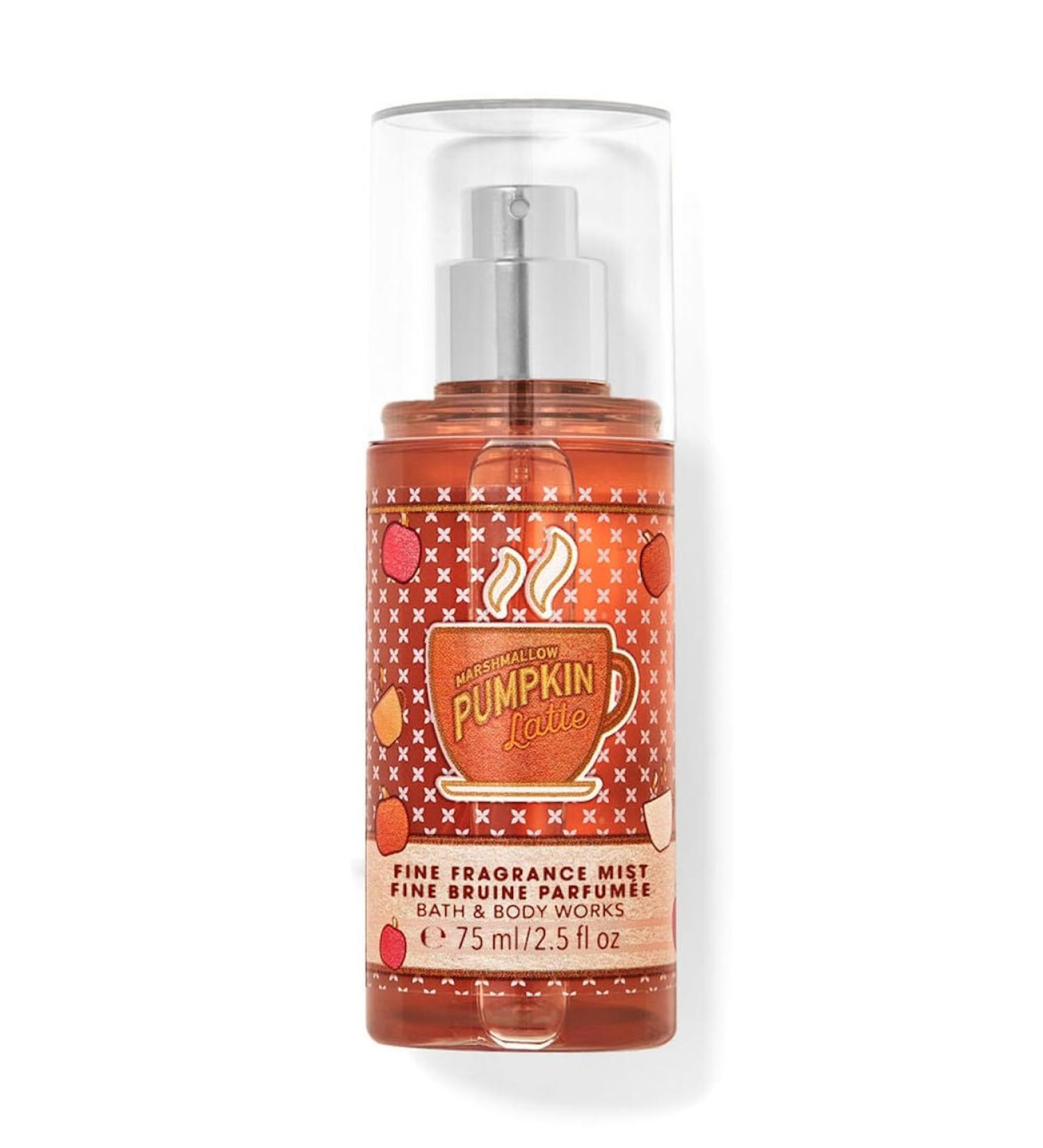 Bath & Body Works Mashmallow Pumpkin Latte Fine Fragrance Mist Travel Size Mini Purse Spray 2.5 Ounce (Mashmallow Pumpkin Latte) Mashmallow Pumpkin Latte 2.5 Fl Oz (Pack of 1)