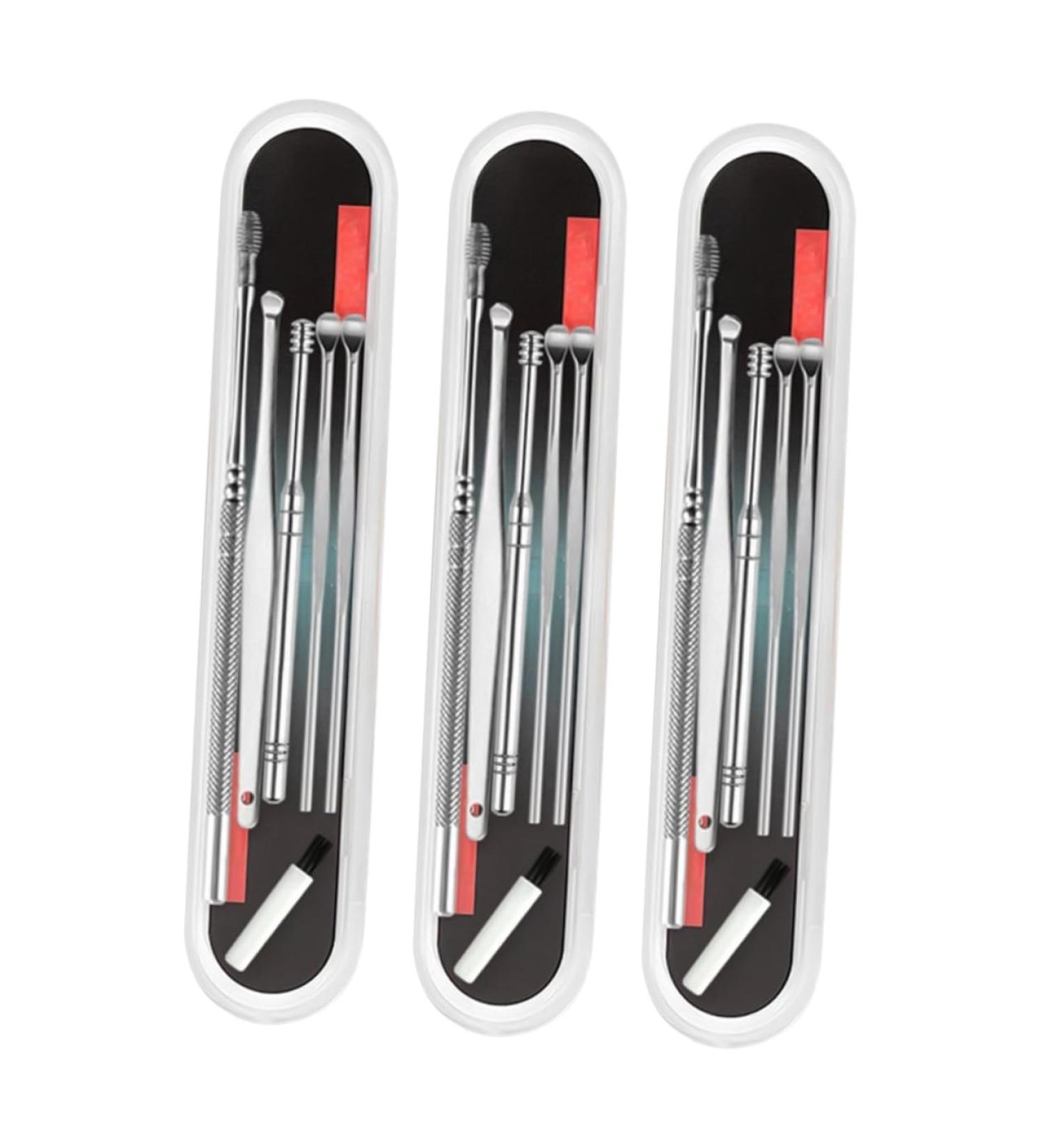 6-Piece Healvian Ear Cleaning Set - Stainless Steel Tools for Professional Ear Wax Removal in Earth Tones - Buy Online on GoSupps.com