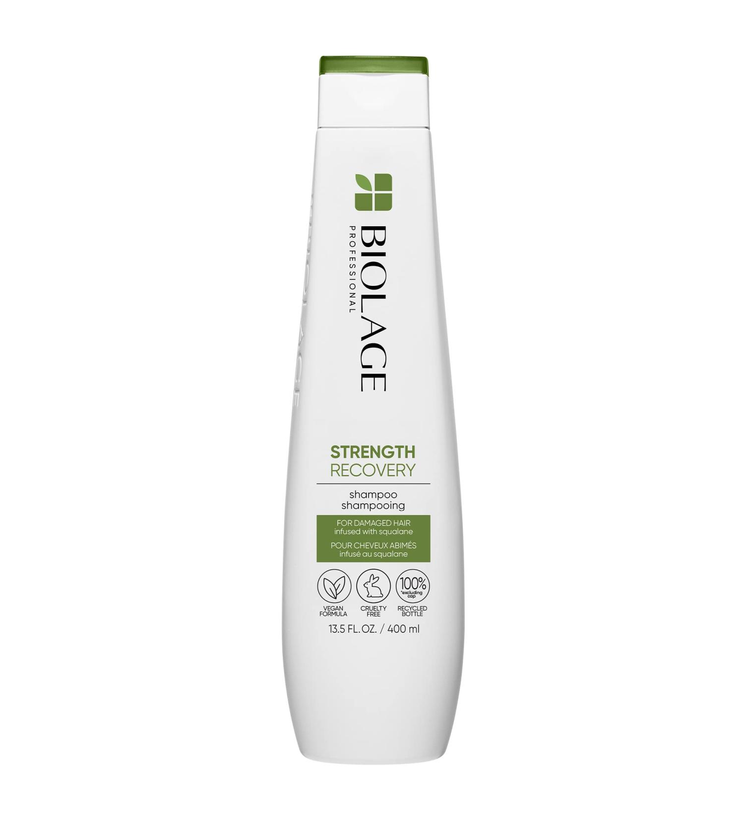 Biolage Strength Recovery Shampoo - Reduces Breakage, Vegan Squalane, 13.5 Fl Oz - Buy Online on GoSupps.com