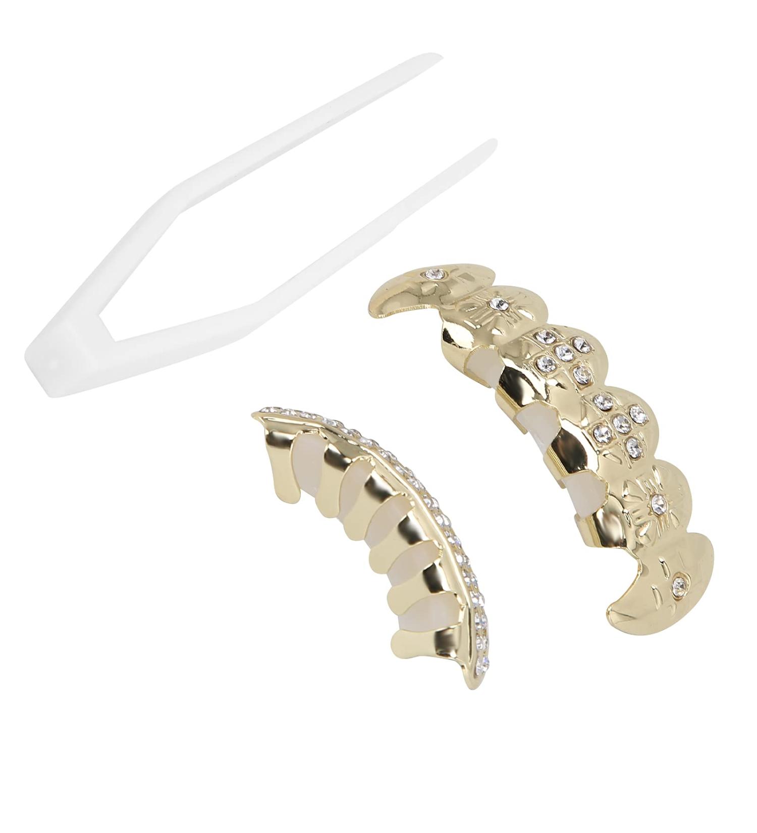 Hip Hop Teeth Braces Fake Tooth Hip Hop Covers Insurance Halloween Party for Birthday Concert - Buy Online on GoSupps.com