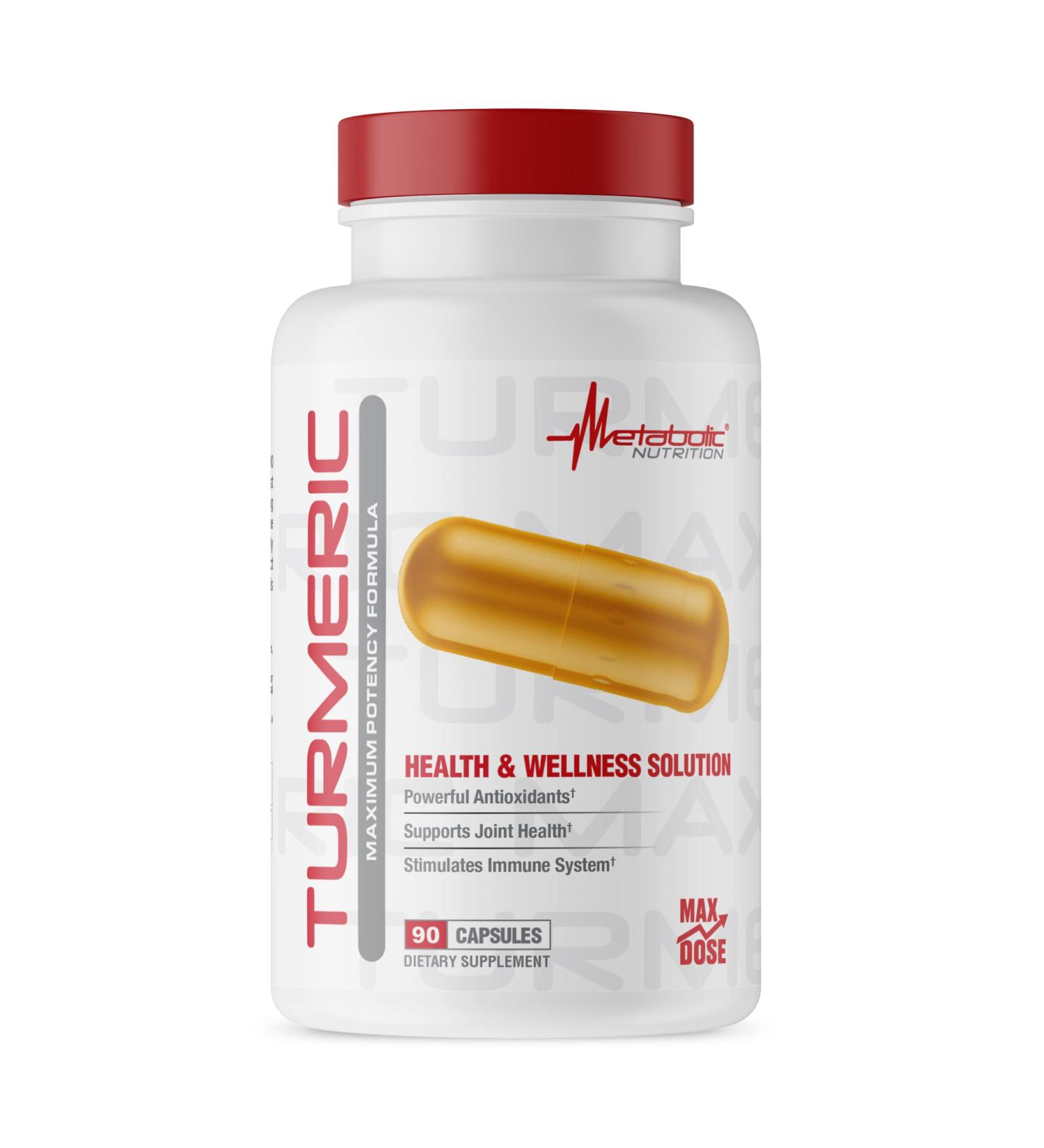 Metabolic Nutrition Turmeric Curcumin with Black Pepper Extract, 2300mg, Vegan Capsules, Natural Joint & Healthy Immune Support, Non-GMO, Gluten Free