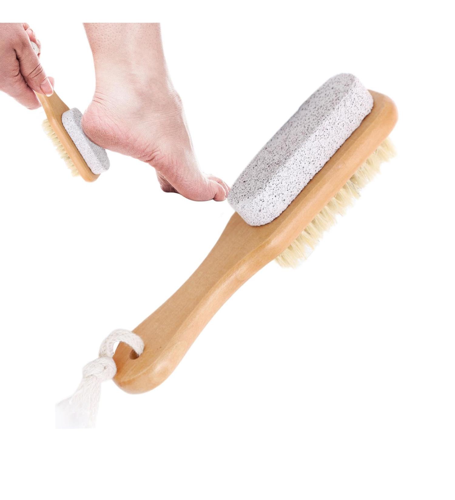 Uozonit Foot Scrubber in Shower - Dual-Function Foot Pumice Scrubber | Foot Brush for Shower Foot Pumice Stone for Feet Dry Skin Removal Cracked Heels - Buy Online on GoSupps.com