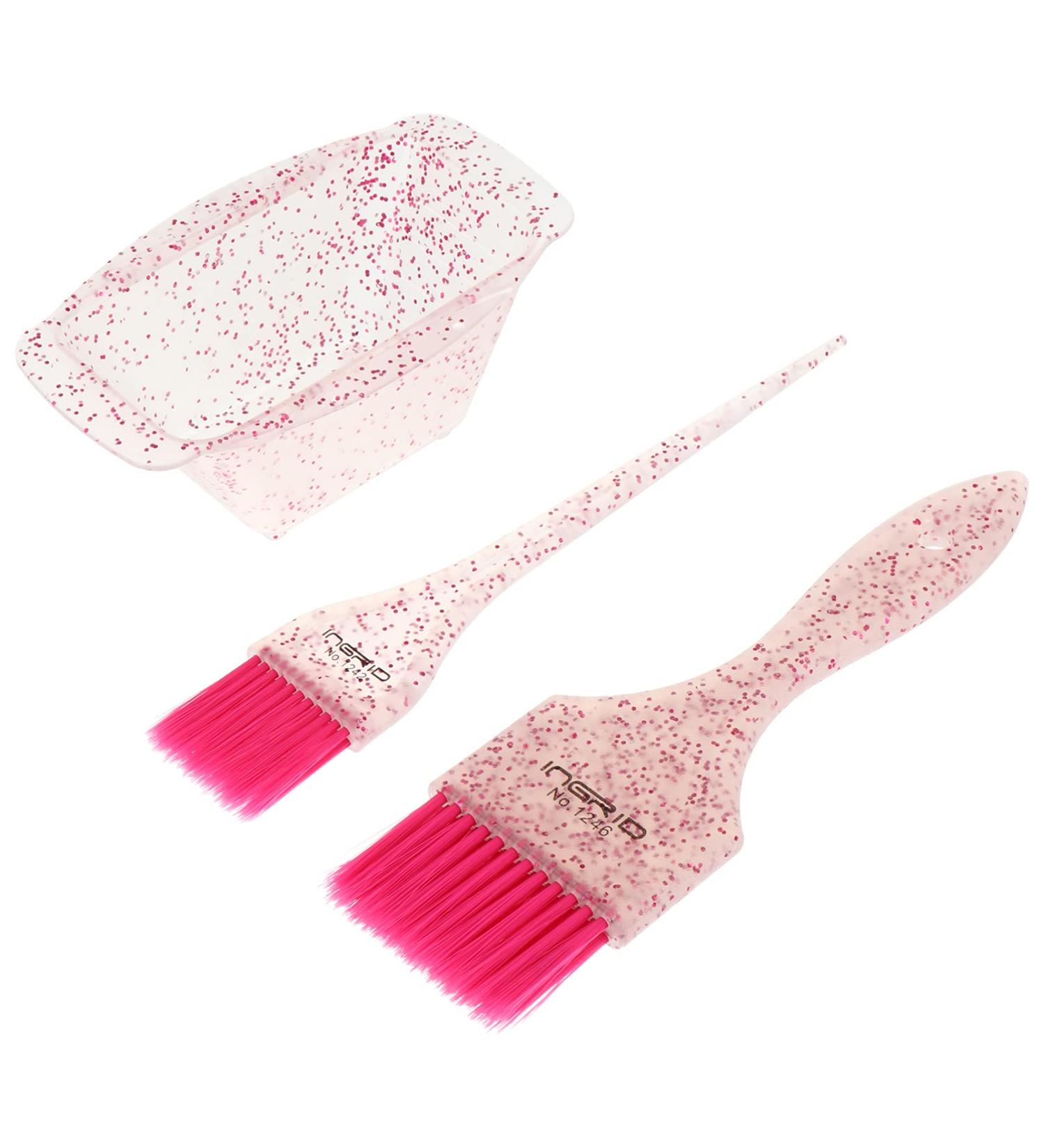 Solustrious Hair Dye Color Brush & Bowl Set - Salon & Home Hair Coloring Kit (Pink) - Buy Online on GoSupps.com